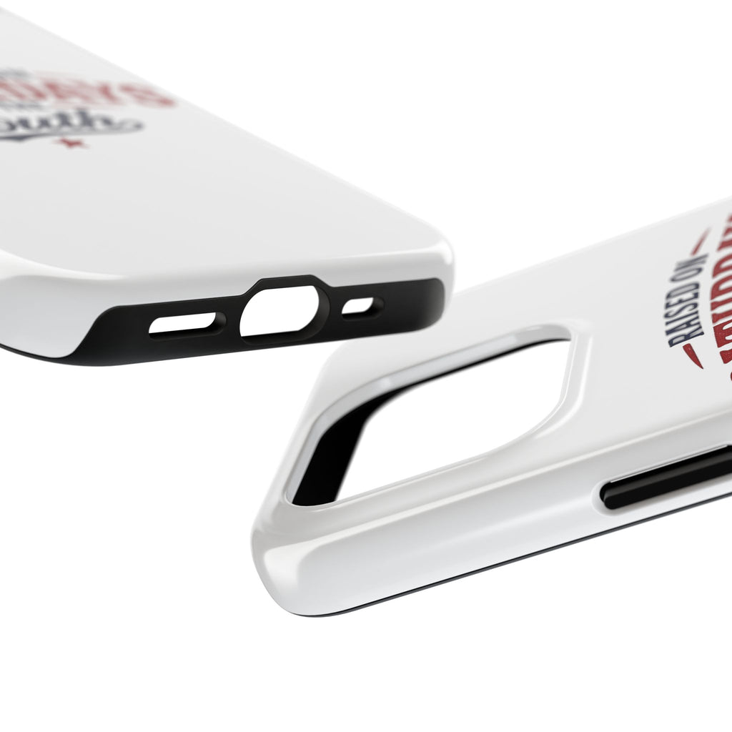 Raised On Saturdays In The South Phone Case- (white)