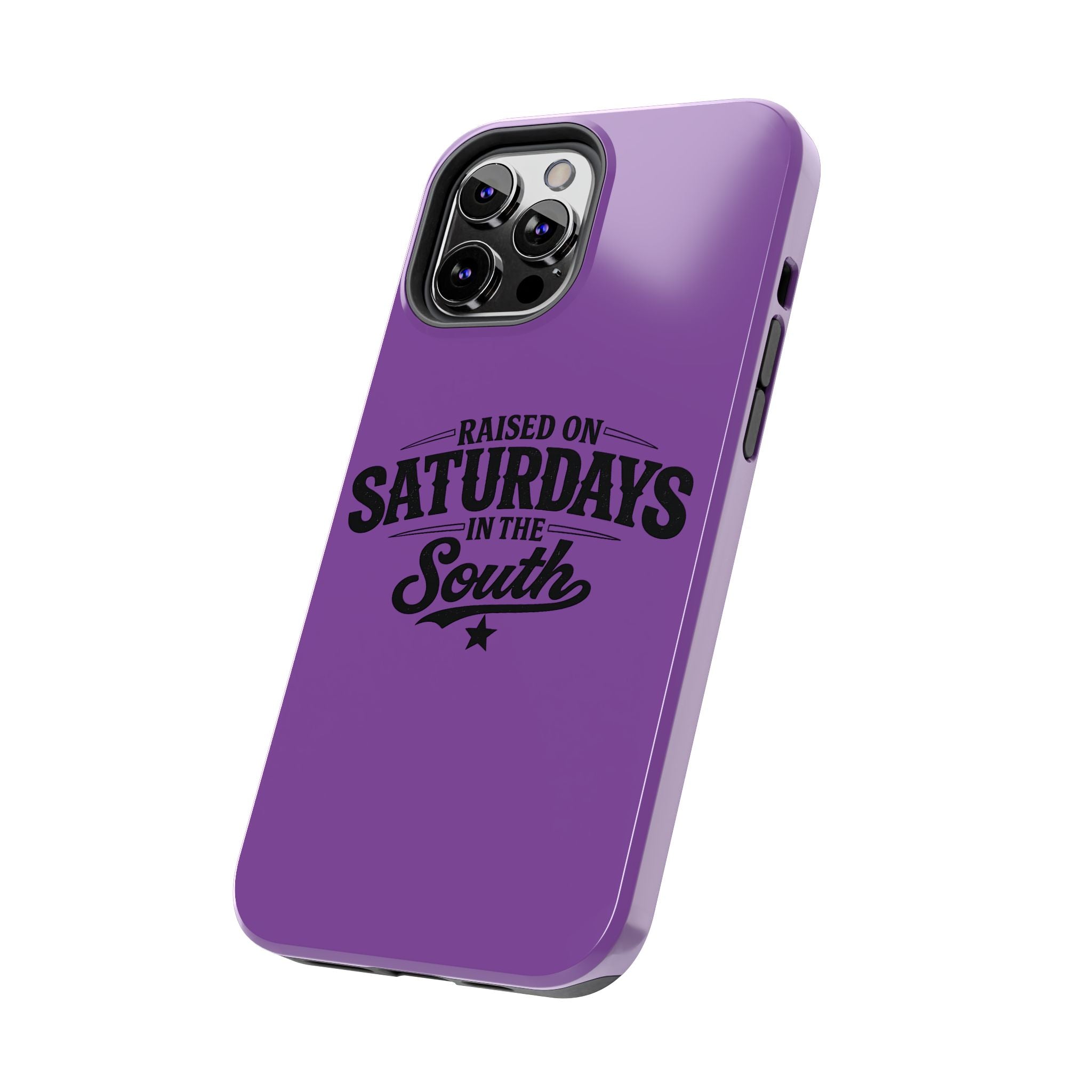 Raised On Saturdays In The South Phone Case-(purple)