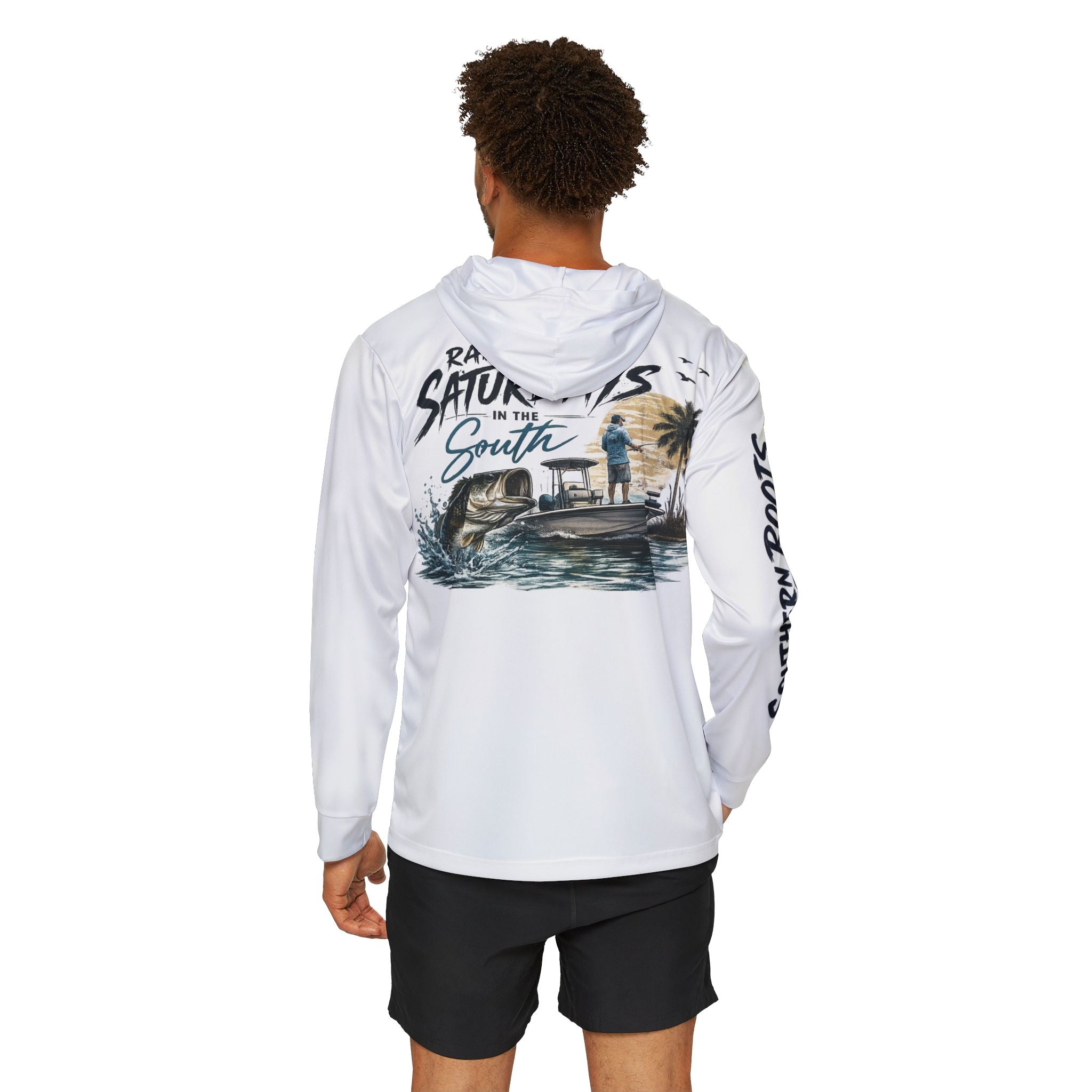 Raised on Saturdays in the South-Southern Roots Timeless Tradition performance hoodie fishing
