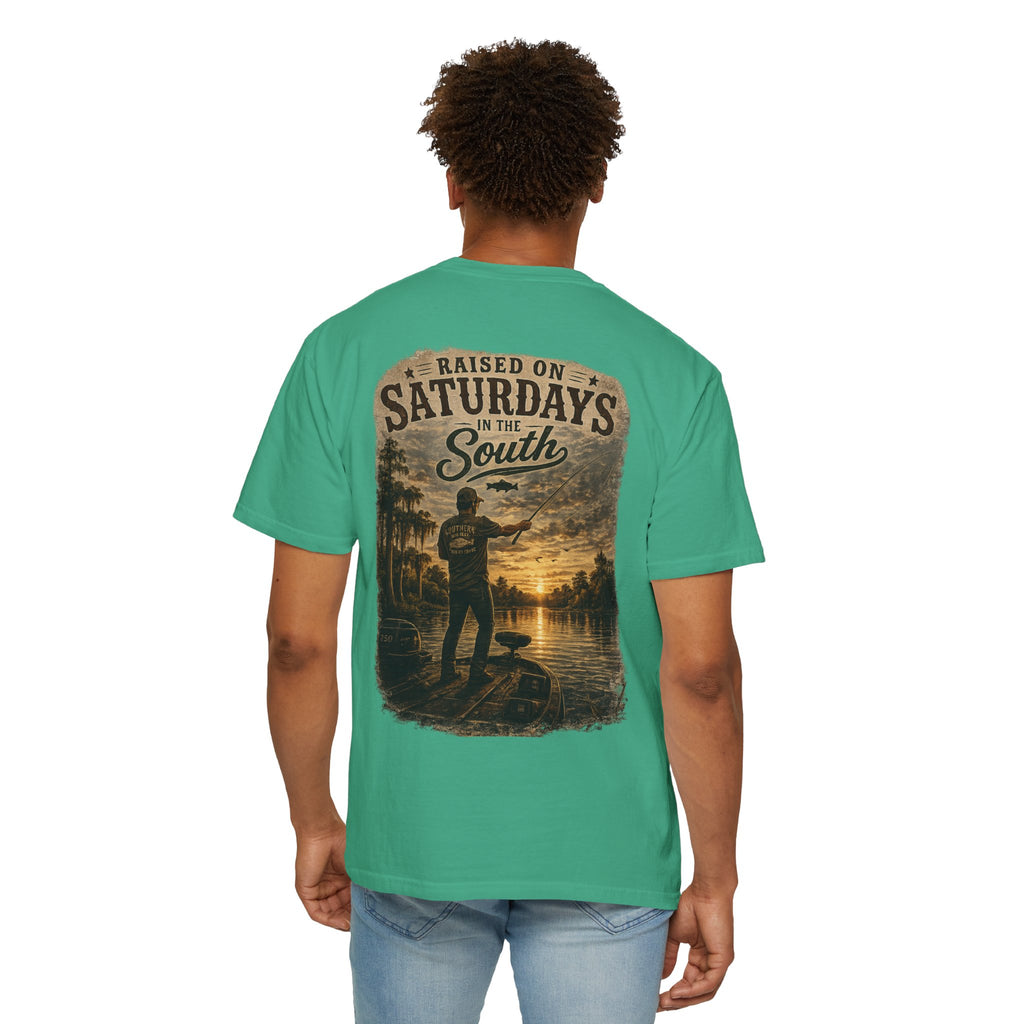 Raised On Saturdays In The South T-Shirt — Saturdays Are Made For Fishin