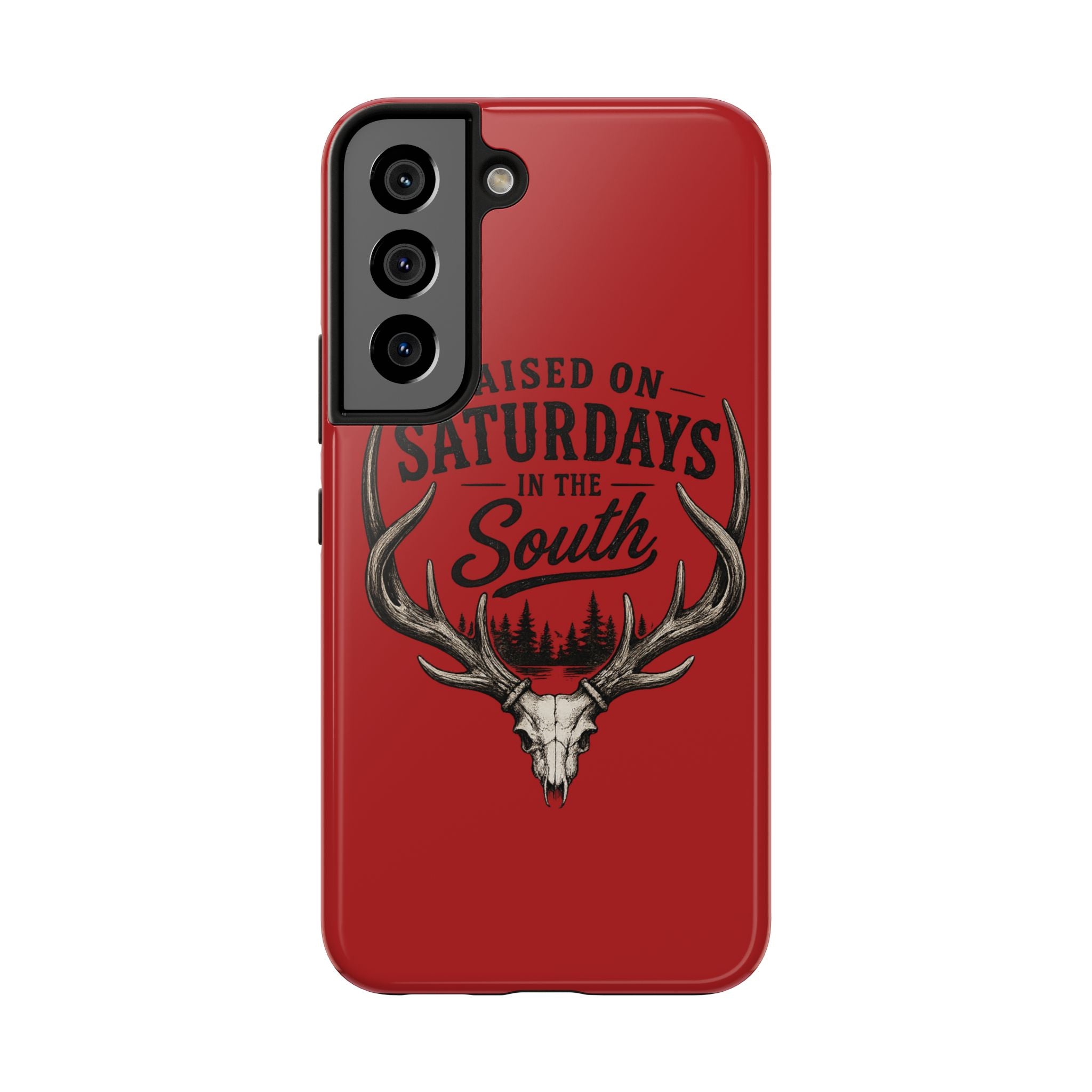 Raised On Saturdays In The South Phone Case-Spread Runs Deep In The Woods-(red)