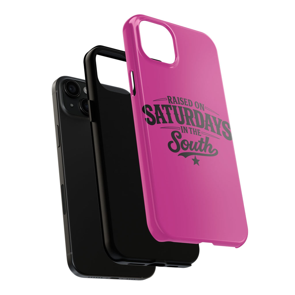 Raised On Saturdays In The South Phone Case-(pink)