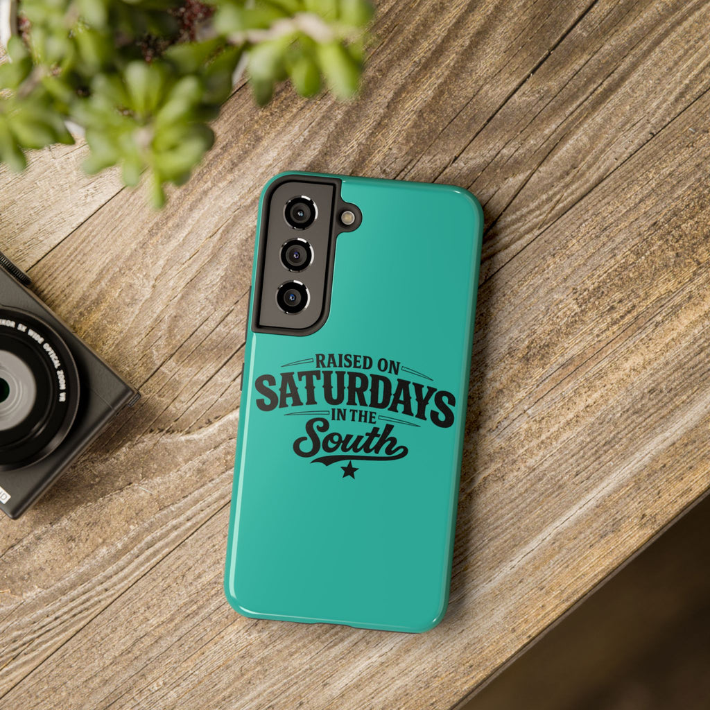Raised On Saturdays In The South Phone Case-(blue)