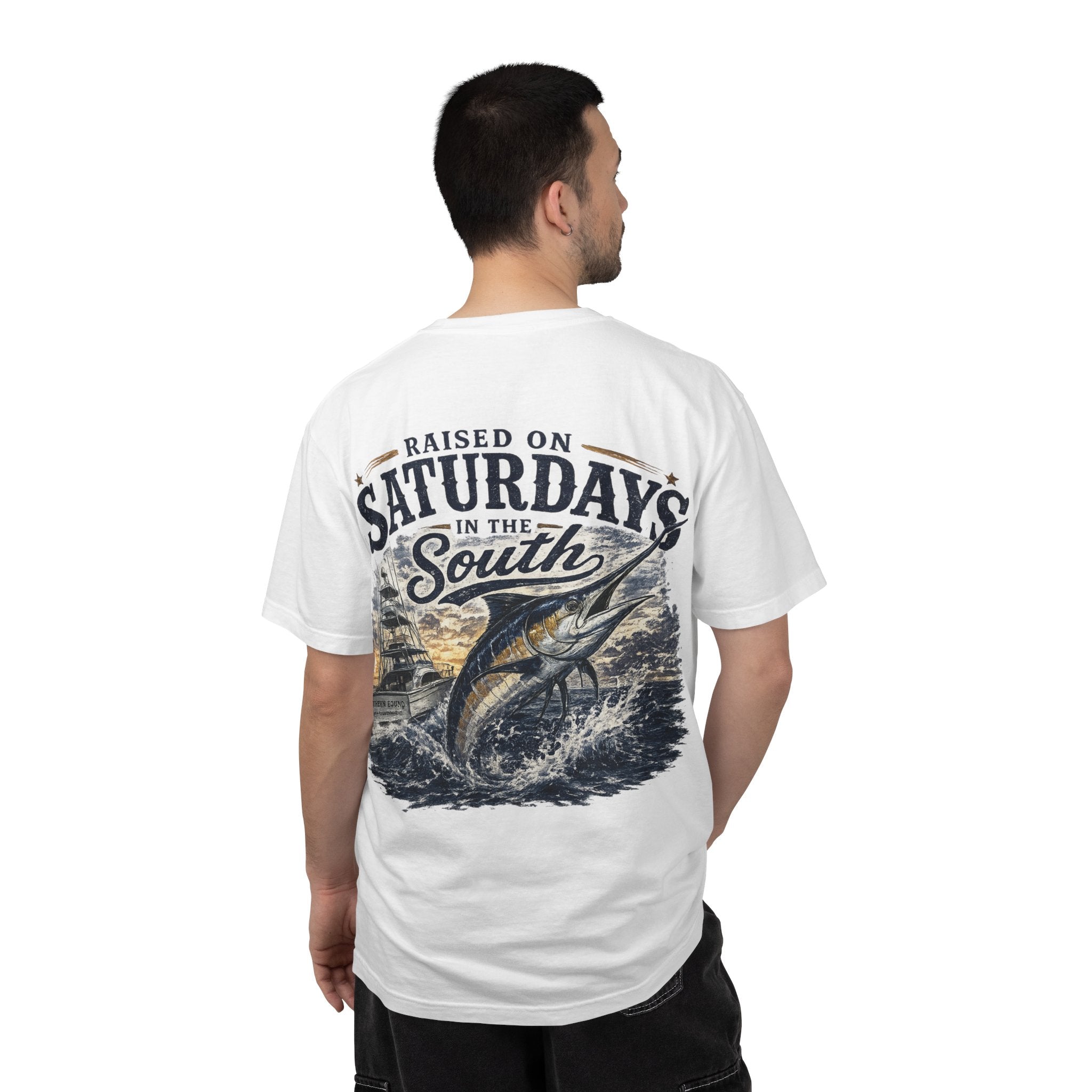 Raised On Saturdays In The South T-Shirt-Deep Sea Saturdays