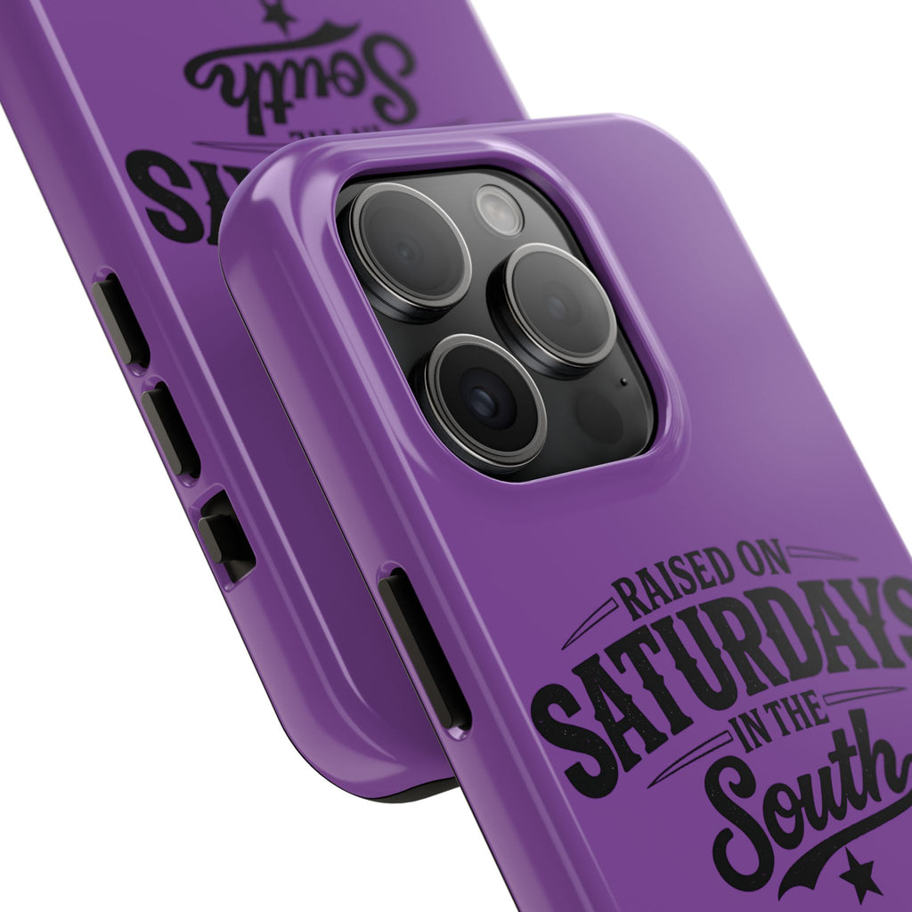Raised On Saturdays In The South Phone Case-(purple)