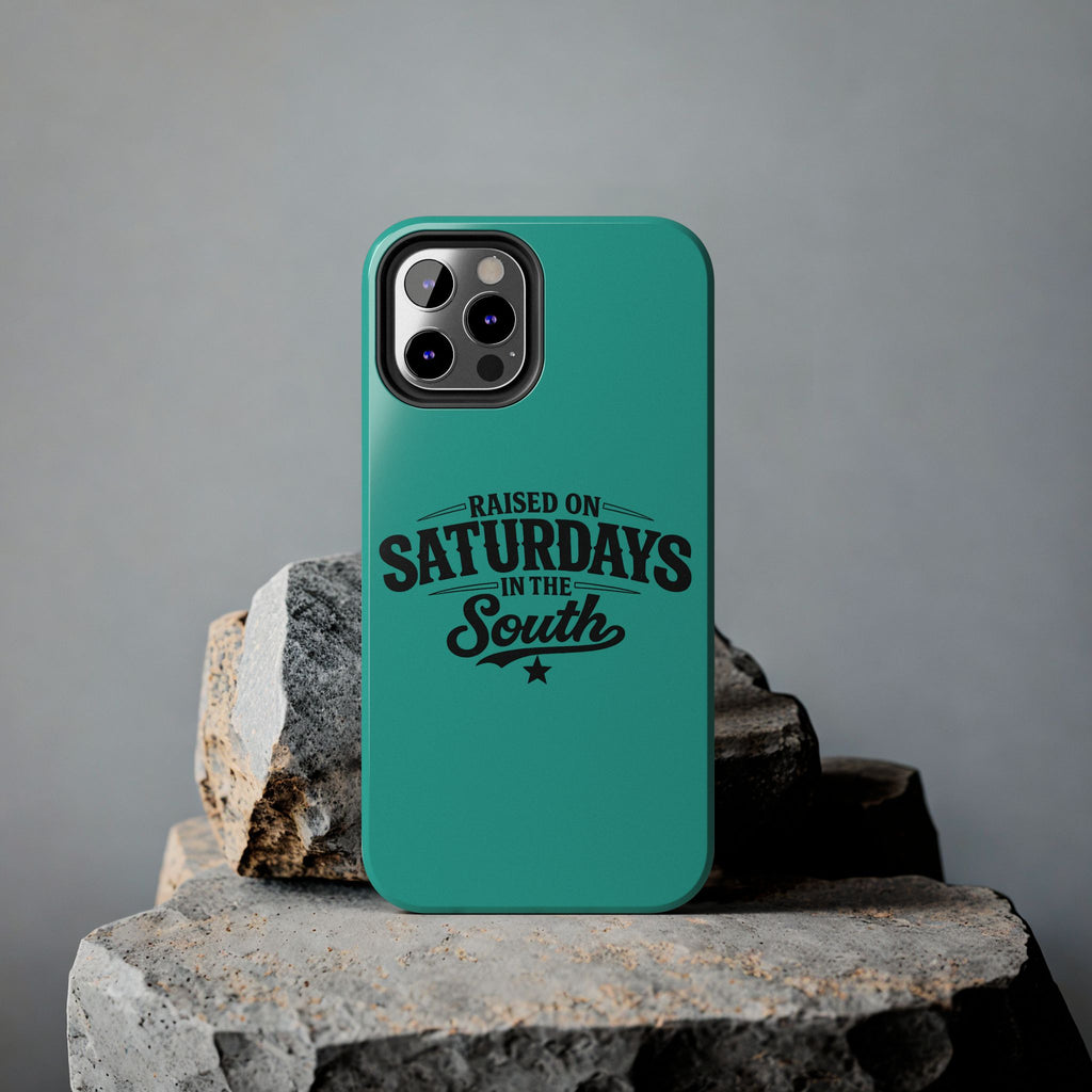 Raised On Saturdays In The South Phone Case-(blue)