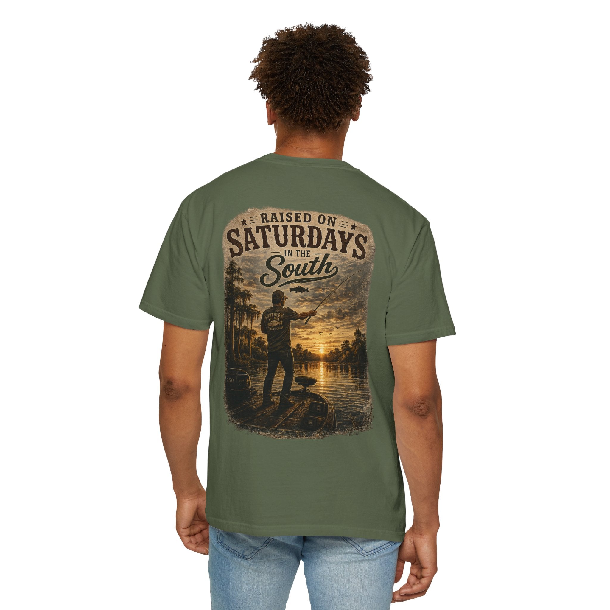 Raised On Saturdays In The South T-Shirt — Saturdays Are Made For Fishin