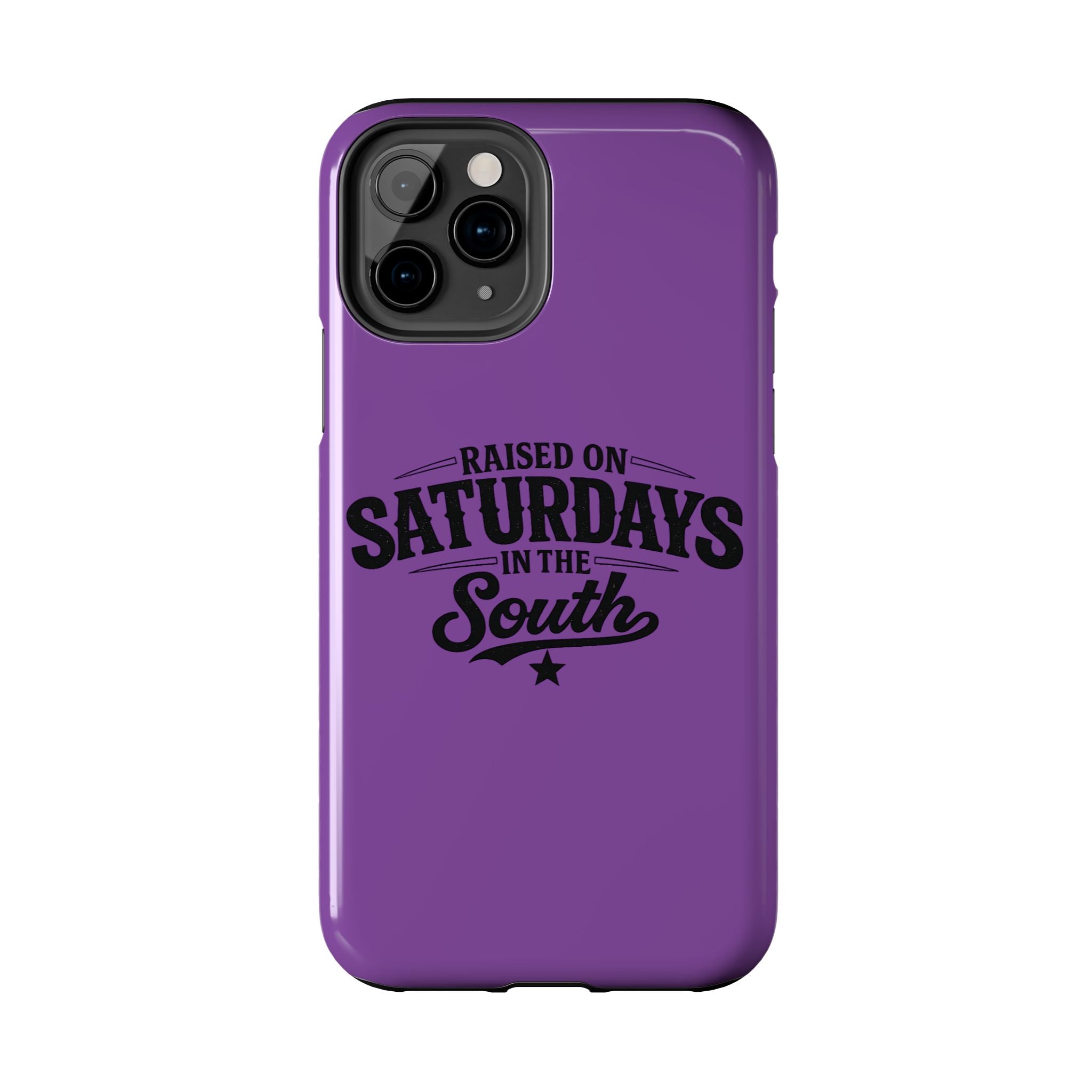 Raised On Saturdays In The South Phone Case-(purple)