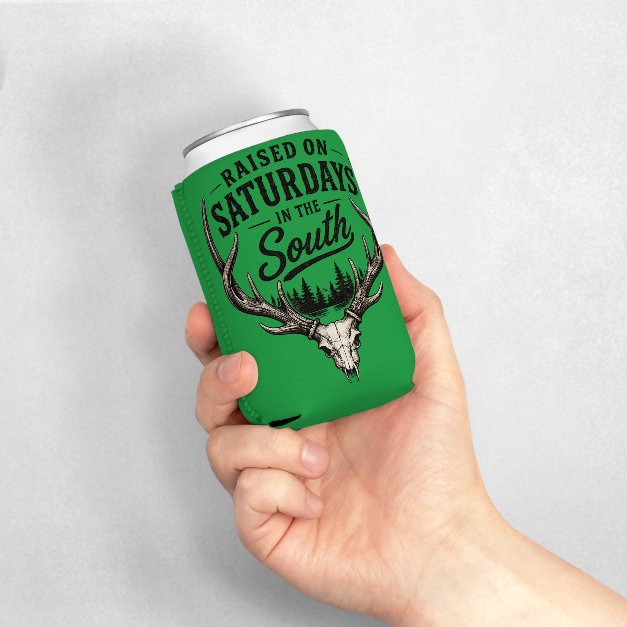 Raised On Saturdays In The South Can Cooler-The Spread Runs Deep In The Woods-(green)