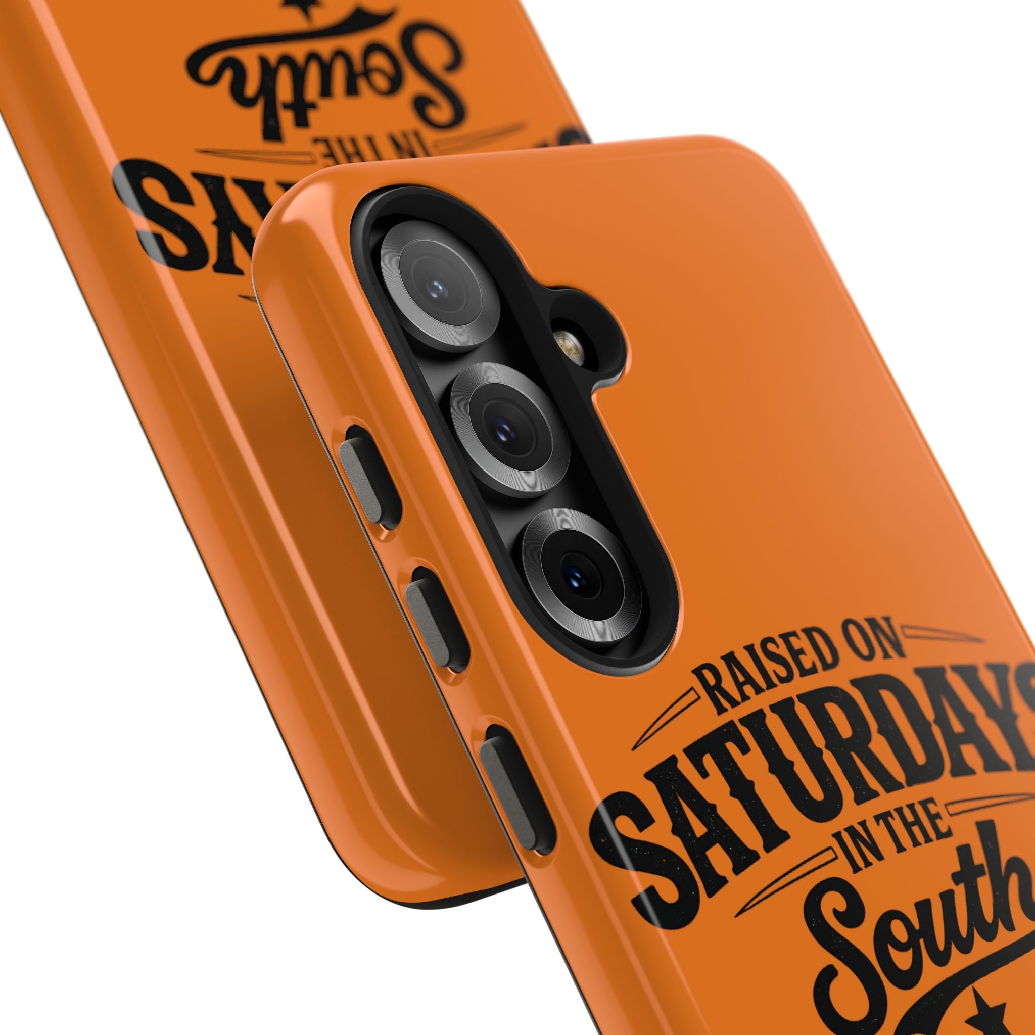 Raised On Saturdays In The South Phone Case-(orange)