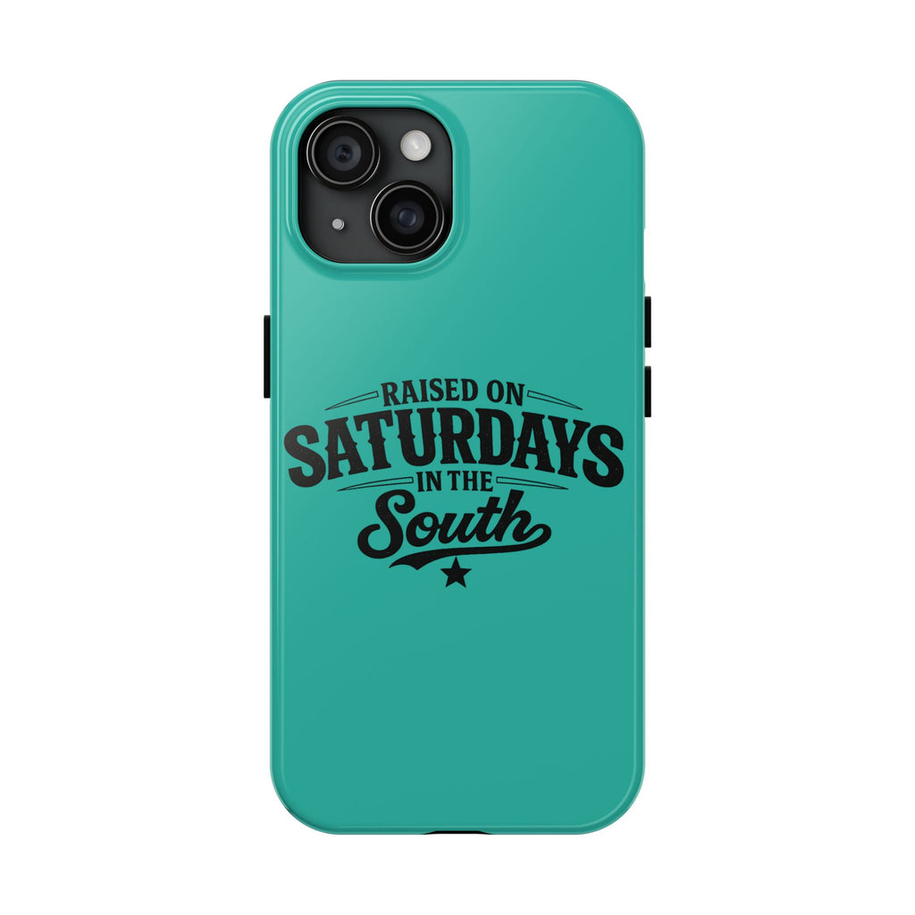 Raised On Saturdays In The South Phone Case-(blue)