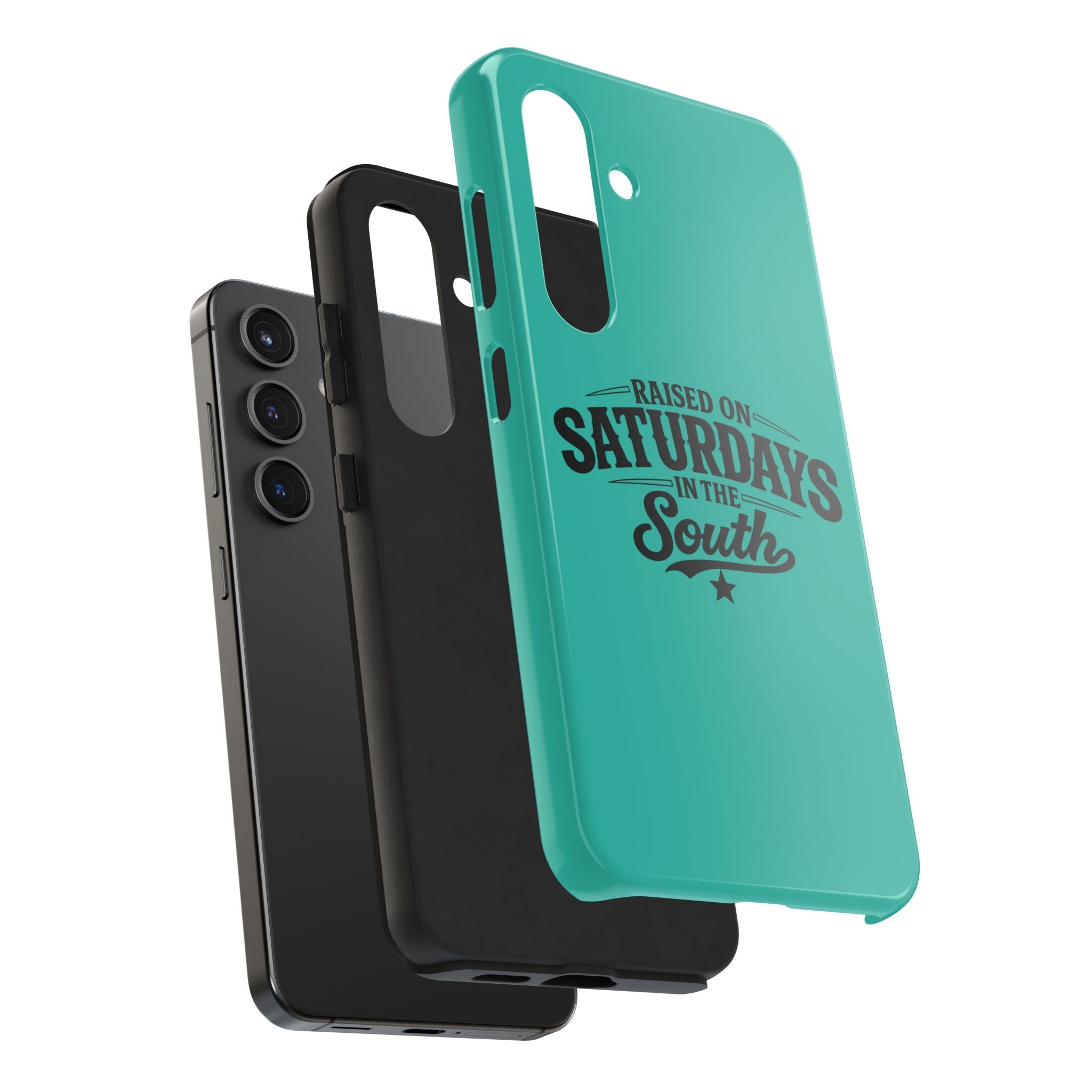 Raised On Saturdays In The South Phone Case-(blue)
