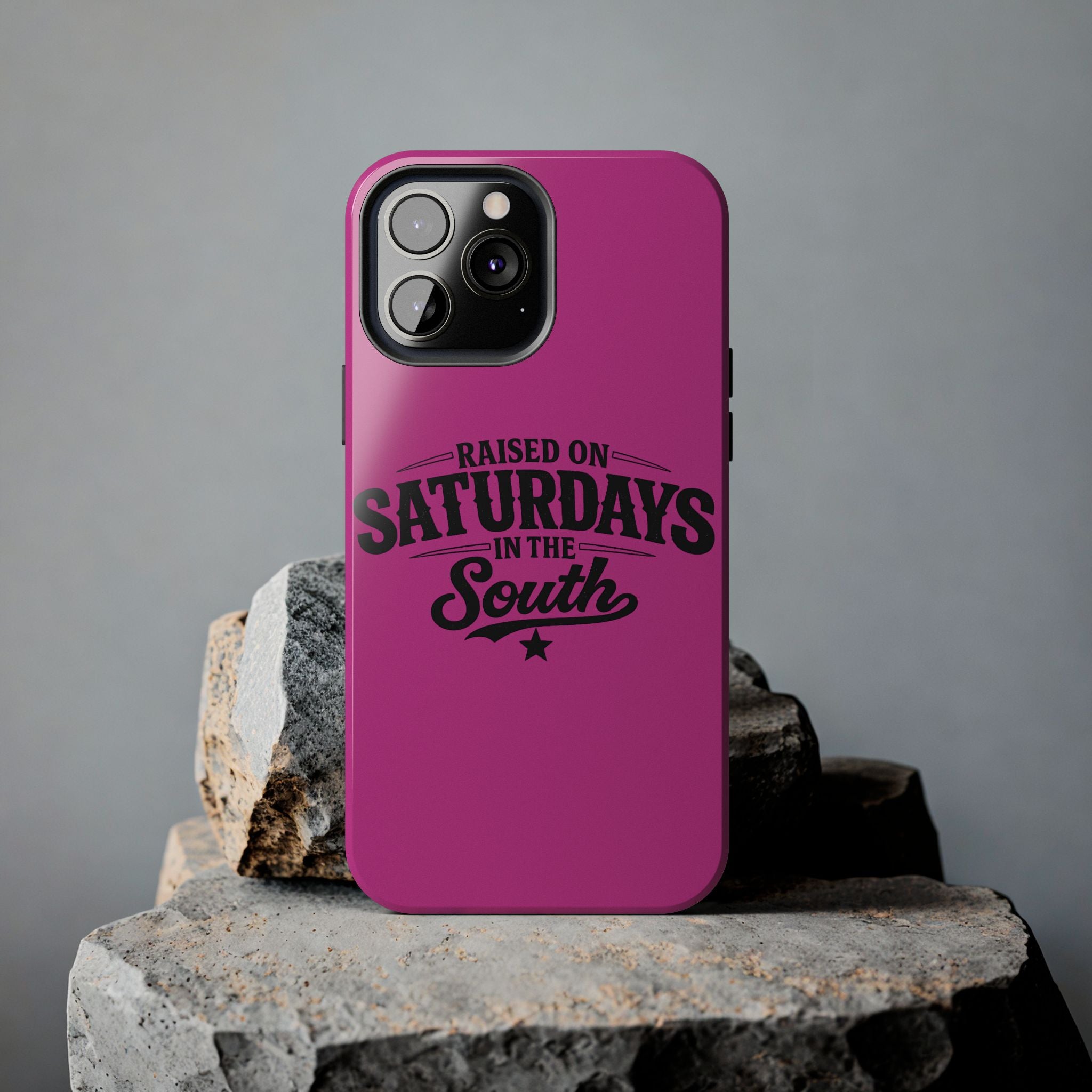 Raised On Saturdays In The South Phone Case-(pink)