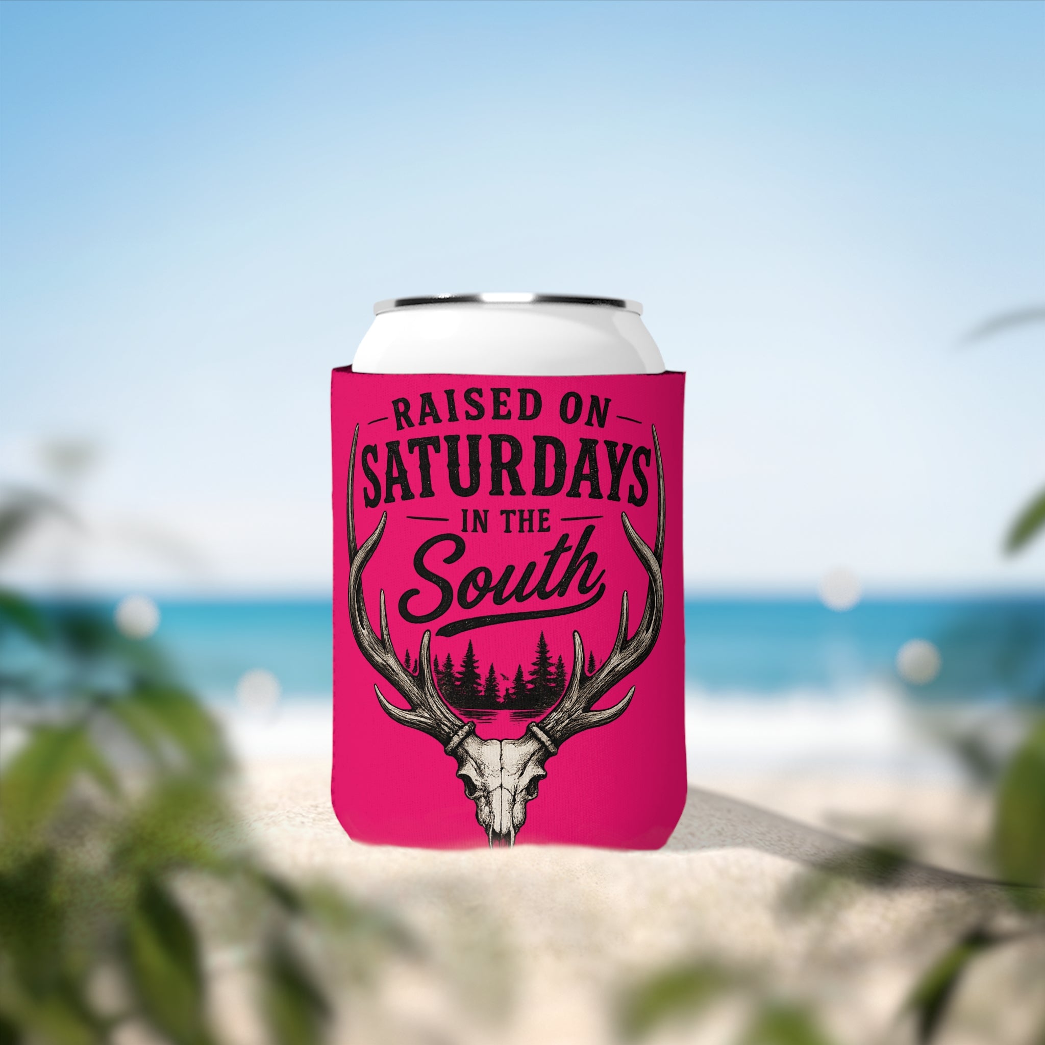 Raised On Saturdays In The South Can Cooler-The Spread Runs Deep In The Woods-(pink)