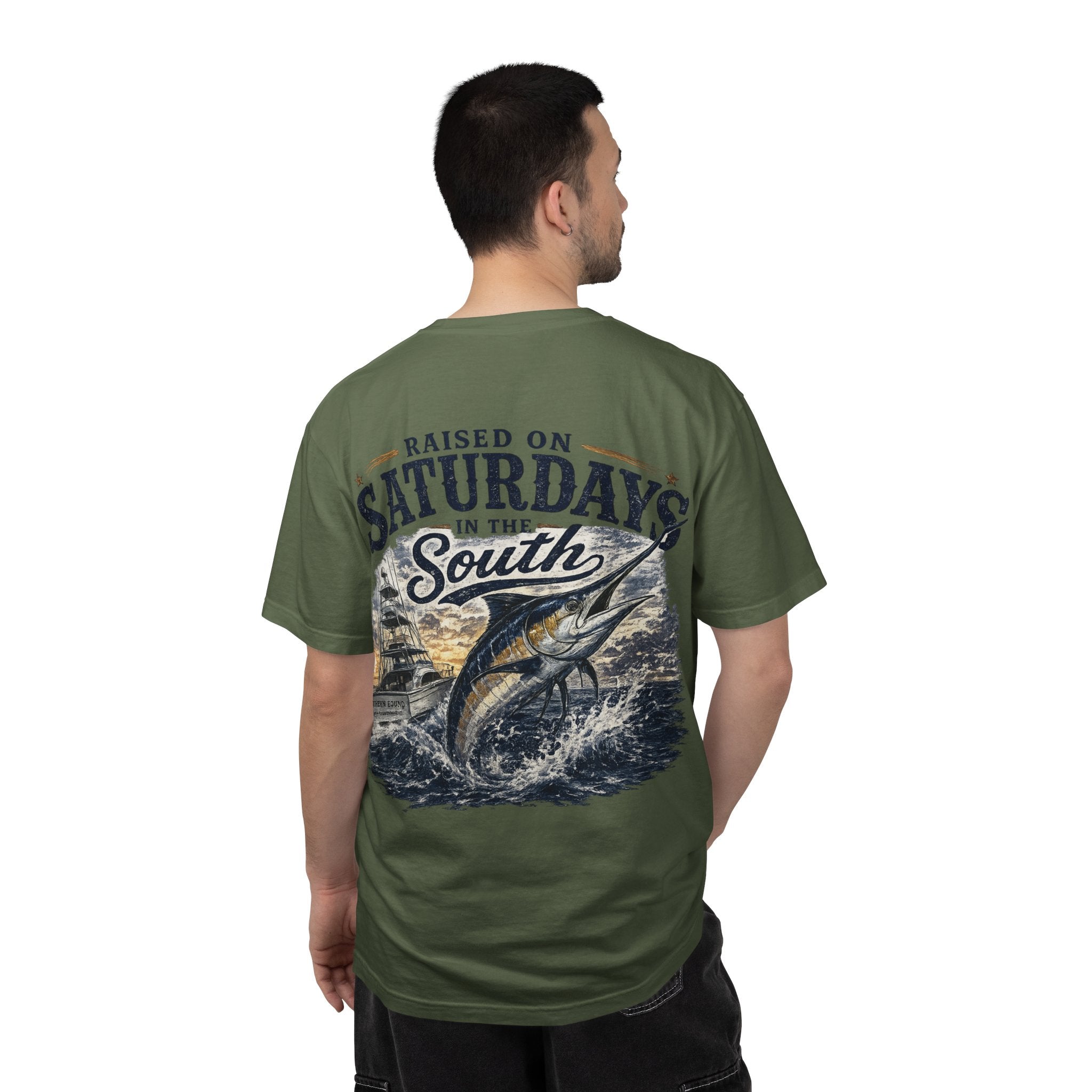 Raised On Saturdays In The South T-Shirt-Deep Sea Saturdays