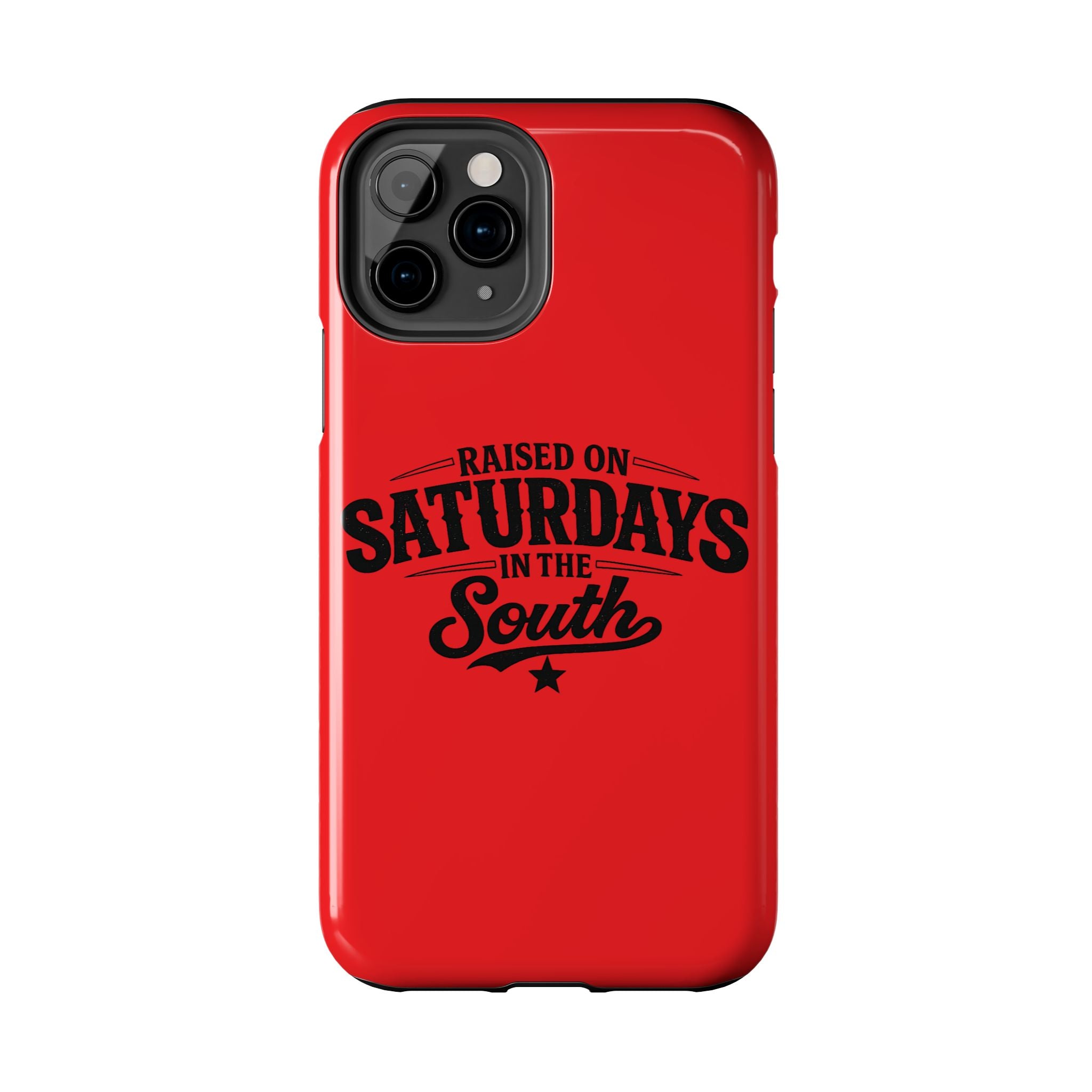Raised On Saturdays In The South Phone Case-(red)