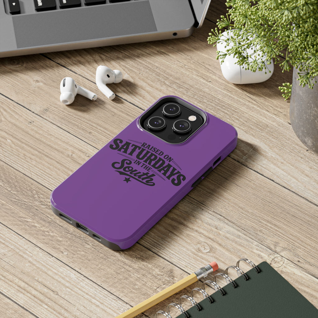 Raised On Saturdays In The South Phone Case-(purple)