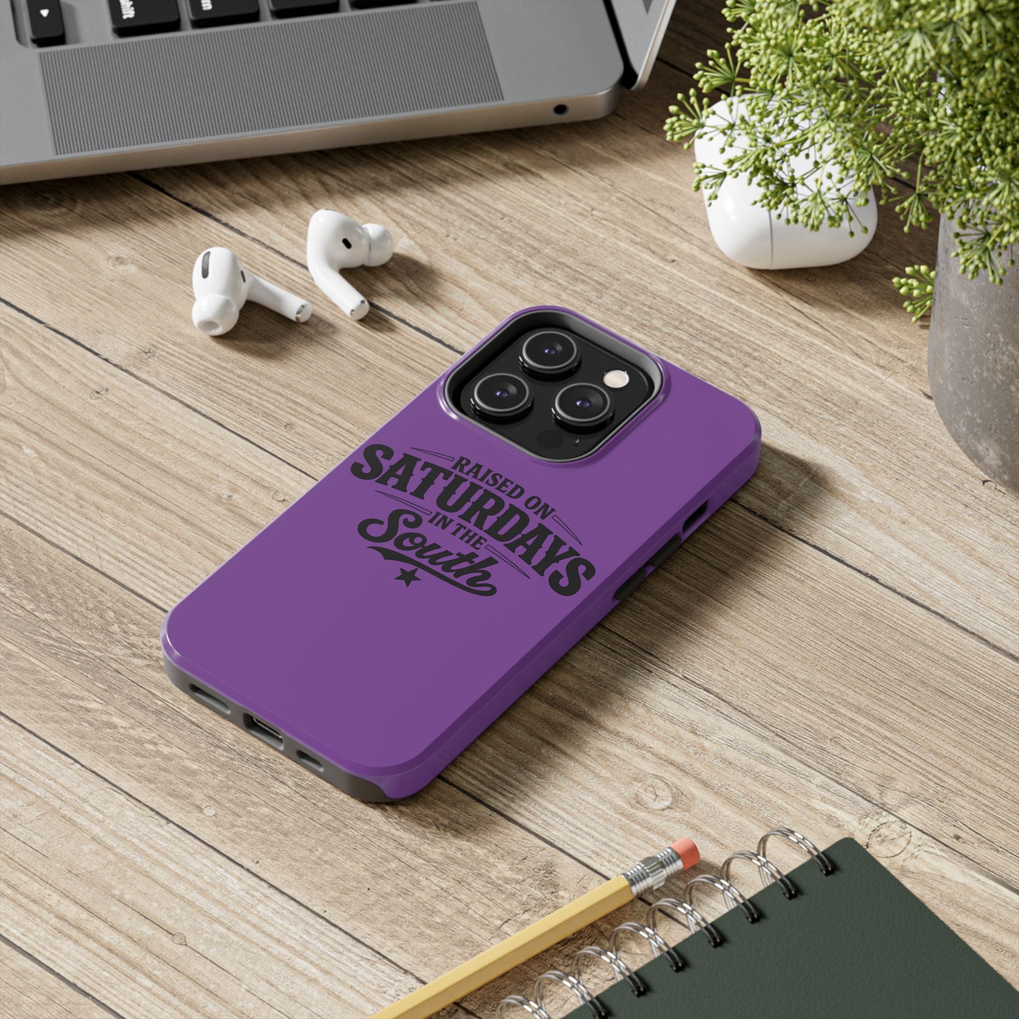 Raised On Saturdays In The South Phone Case-(purple)