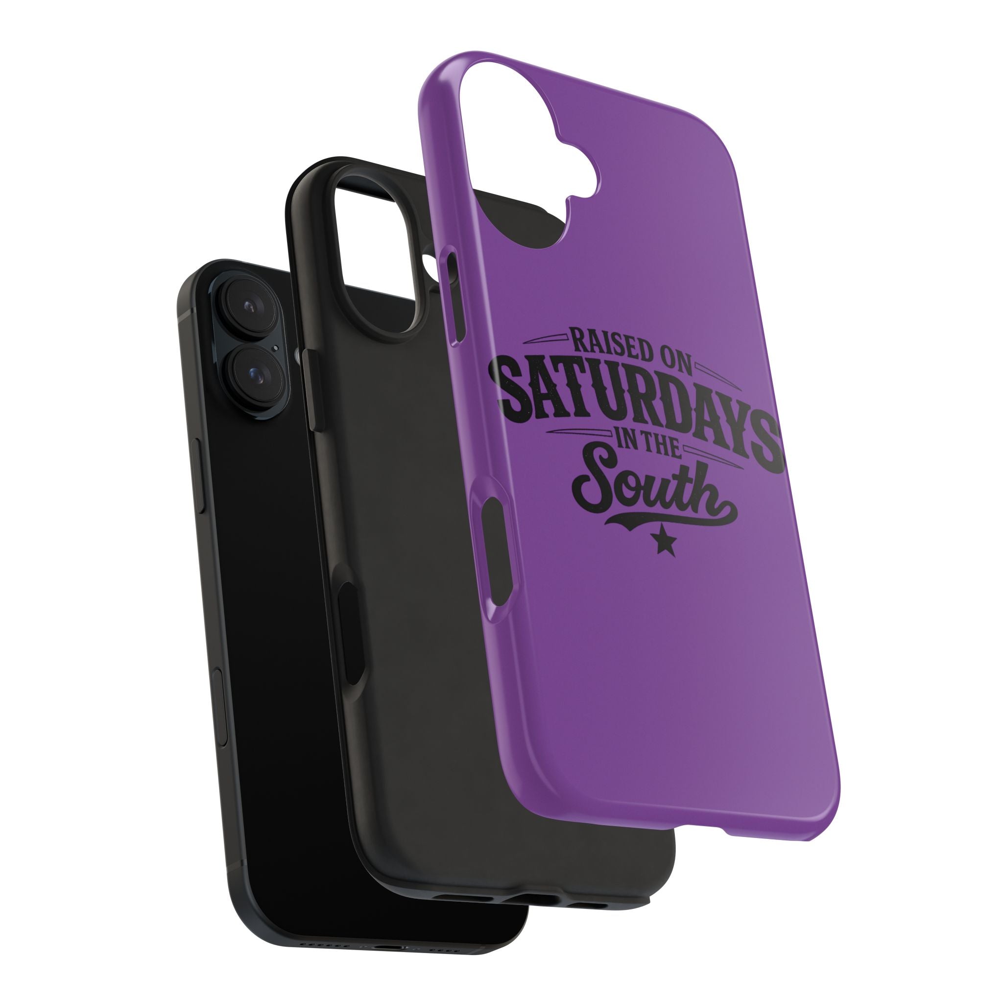 Raised On Saturdays In The South Phone Case-(purple)