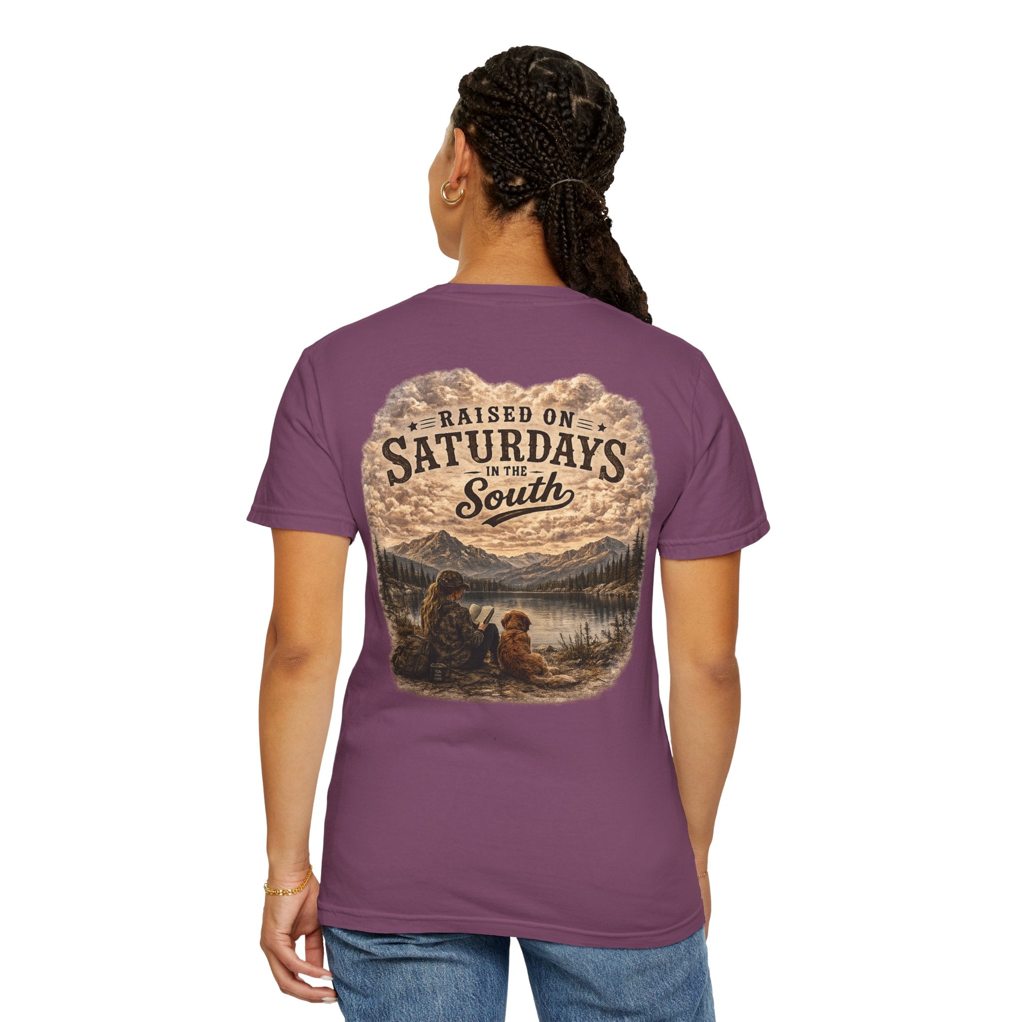 Raised On Saturdays In The South T-Shirt — Relaxing Saturday Morning In The Mountains