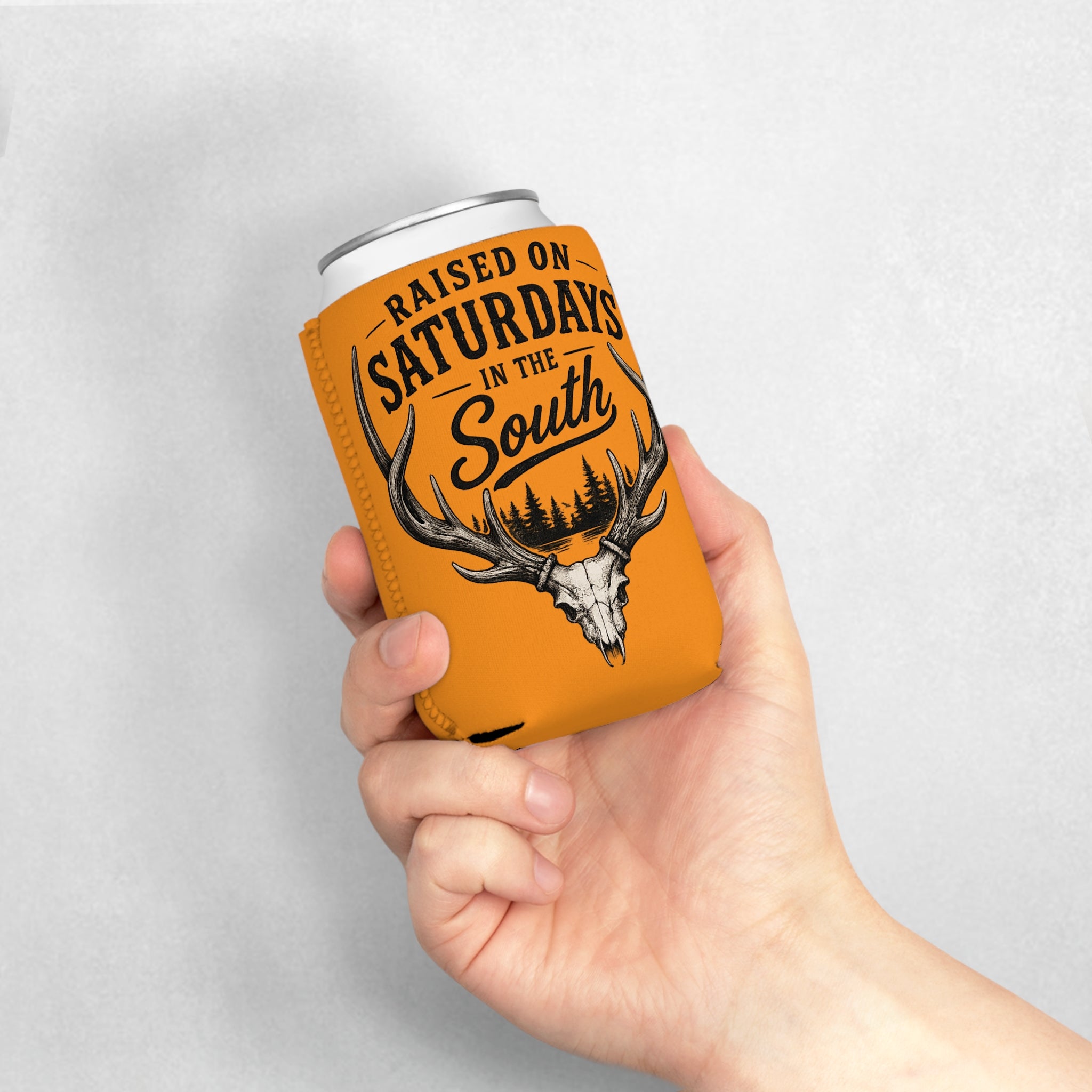 Raised On Saturdays In The South Can Cooler-The Spread Runs Deep In The Woods-(orange)