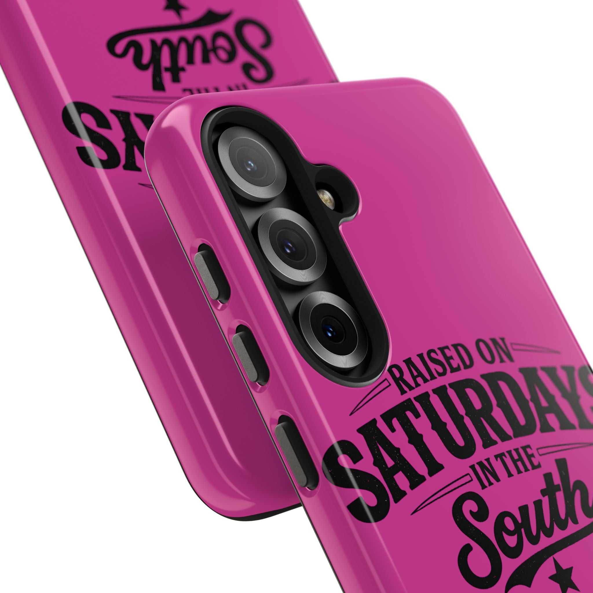 Raised On Saturdays In The South Phone Case-(pink)