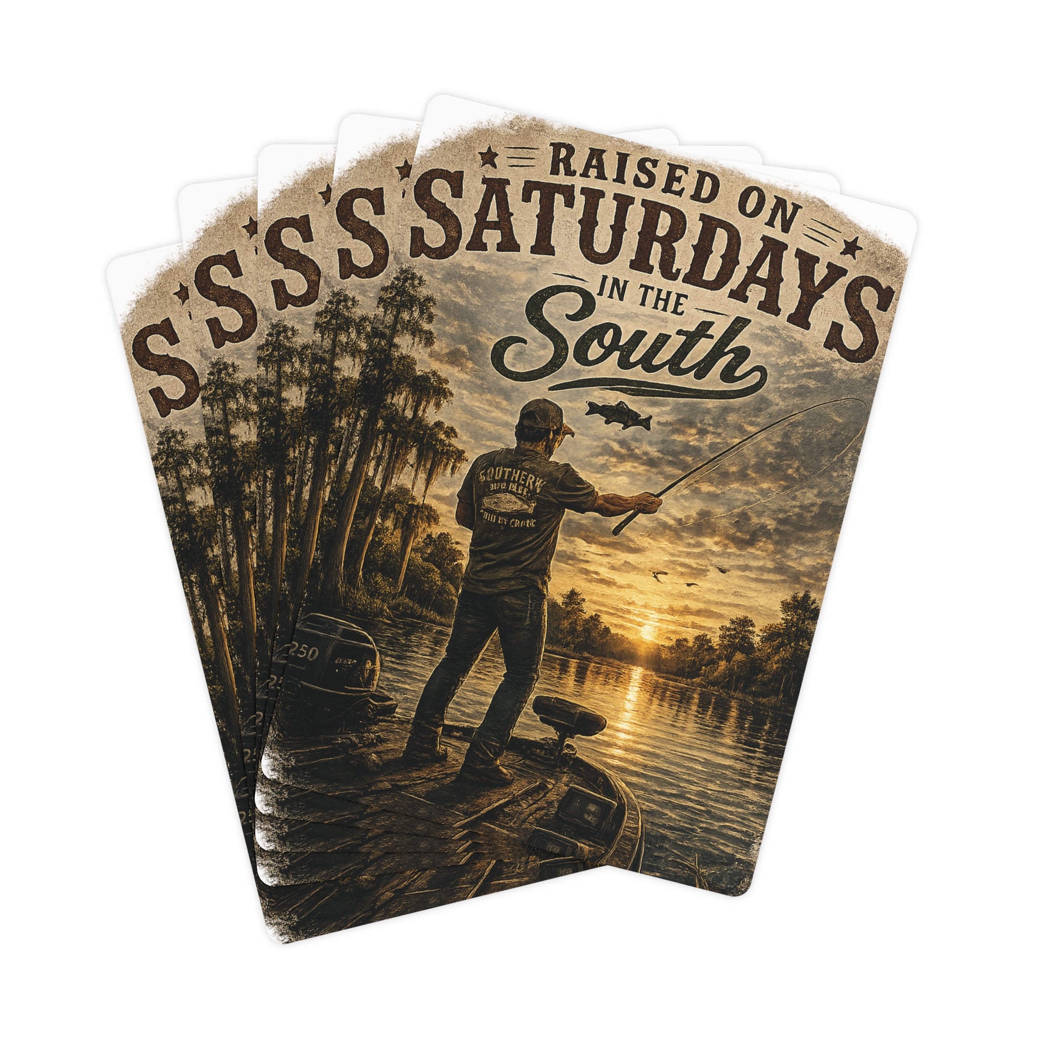 Raised On Saturdays In The South Poker Cards
