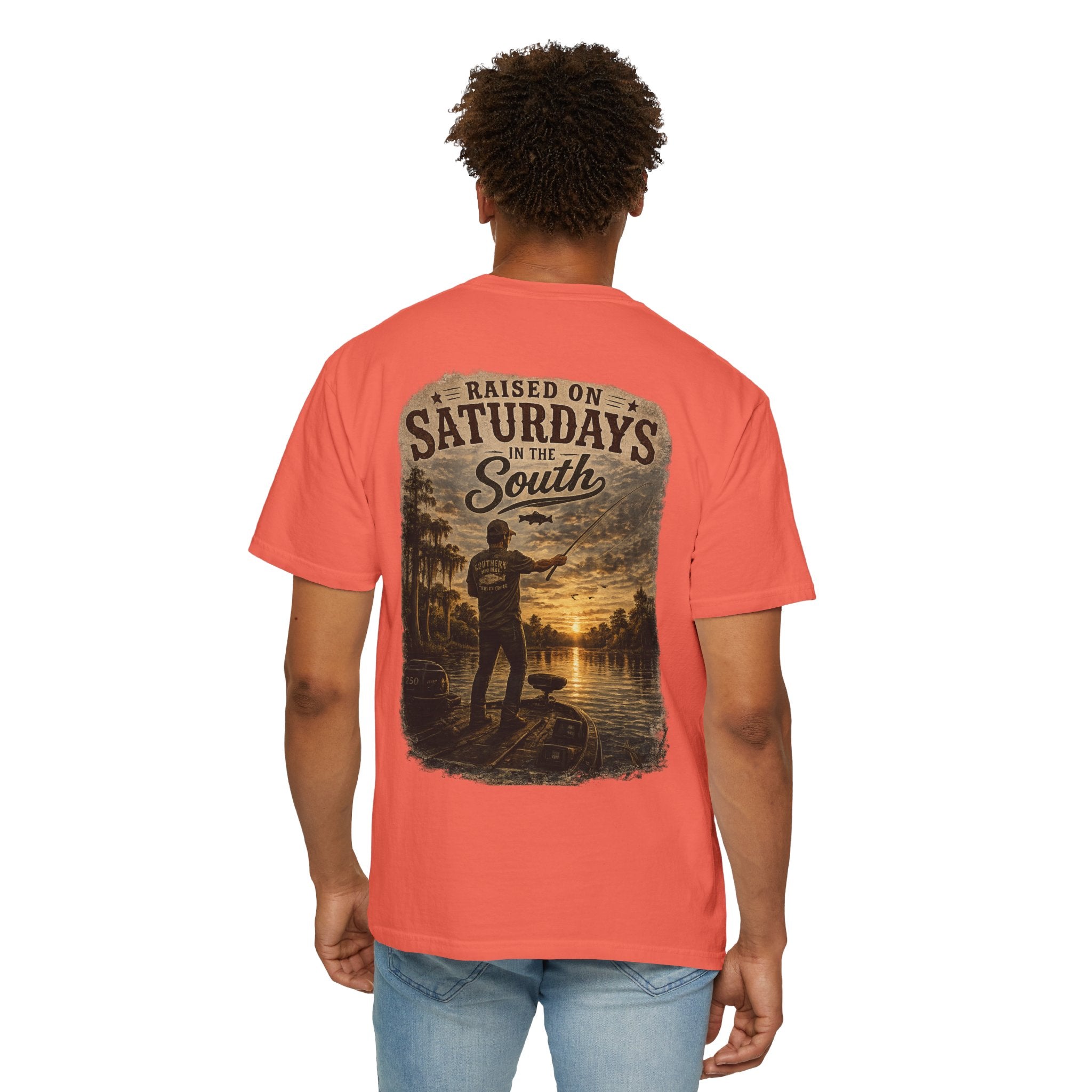 Raised On Saturdays In The South T-Shirt — Saturdays Are Made For Fishin