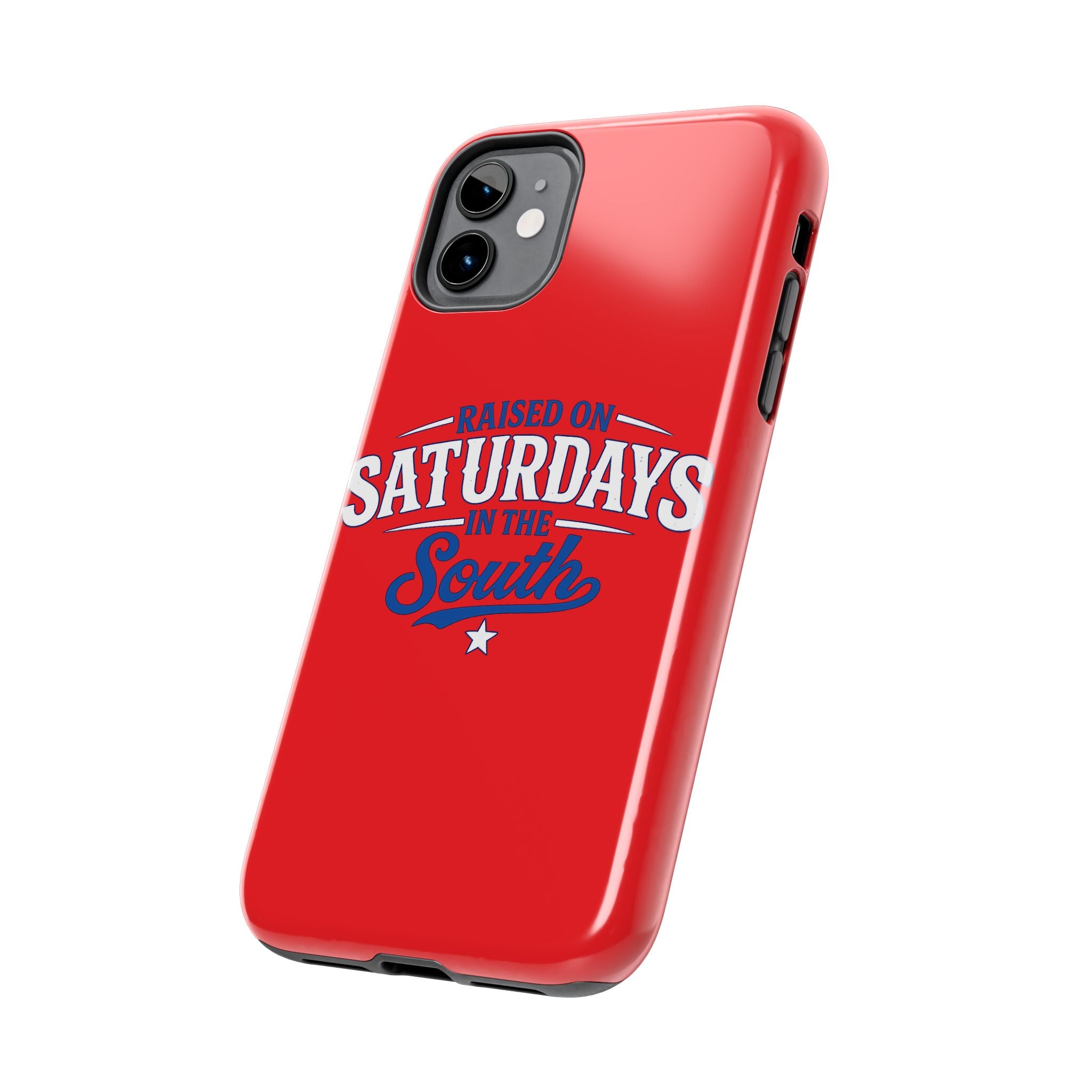 Raised On Saturdays In The South Phone Case-(red)