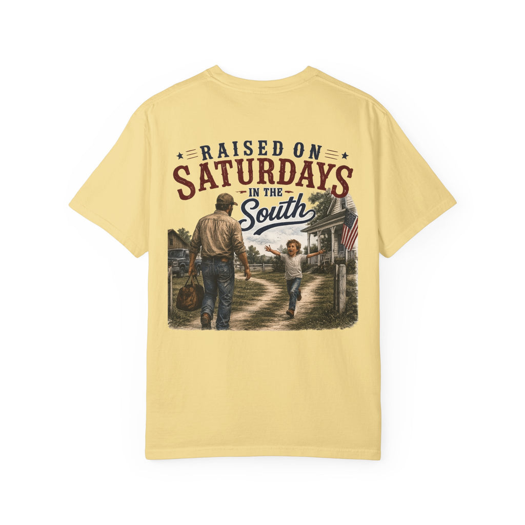 Raised On Saturdays In The South T-Shirt Boy Dad-"Daddy's Home"