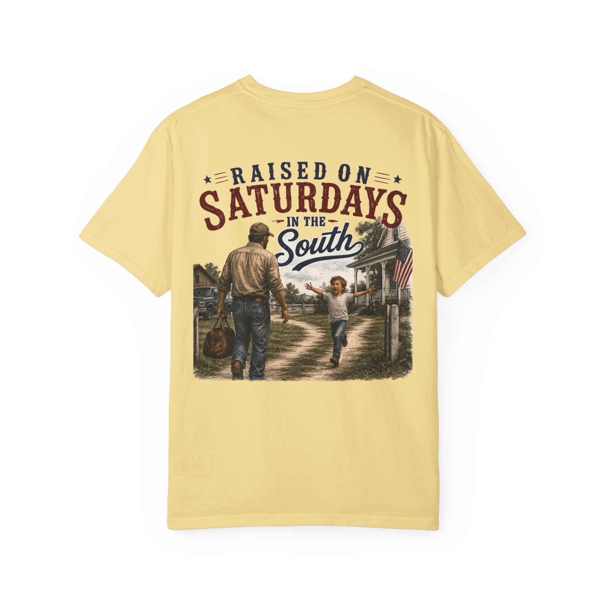Raised On Saturdays In The South T-Shirt Boy Dad-"Daddy's Home"