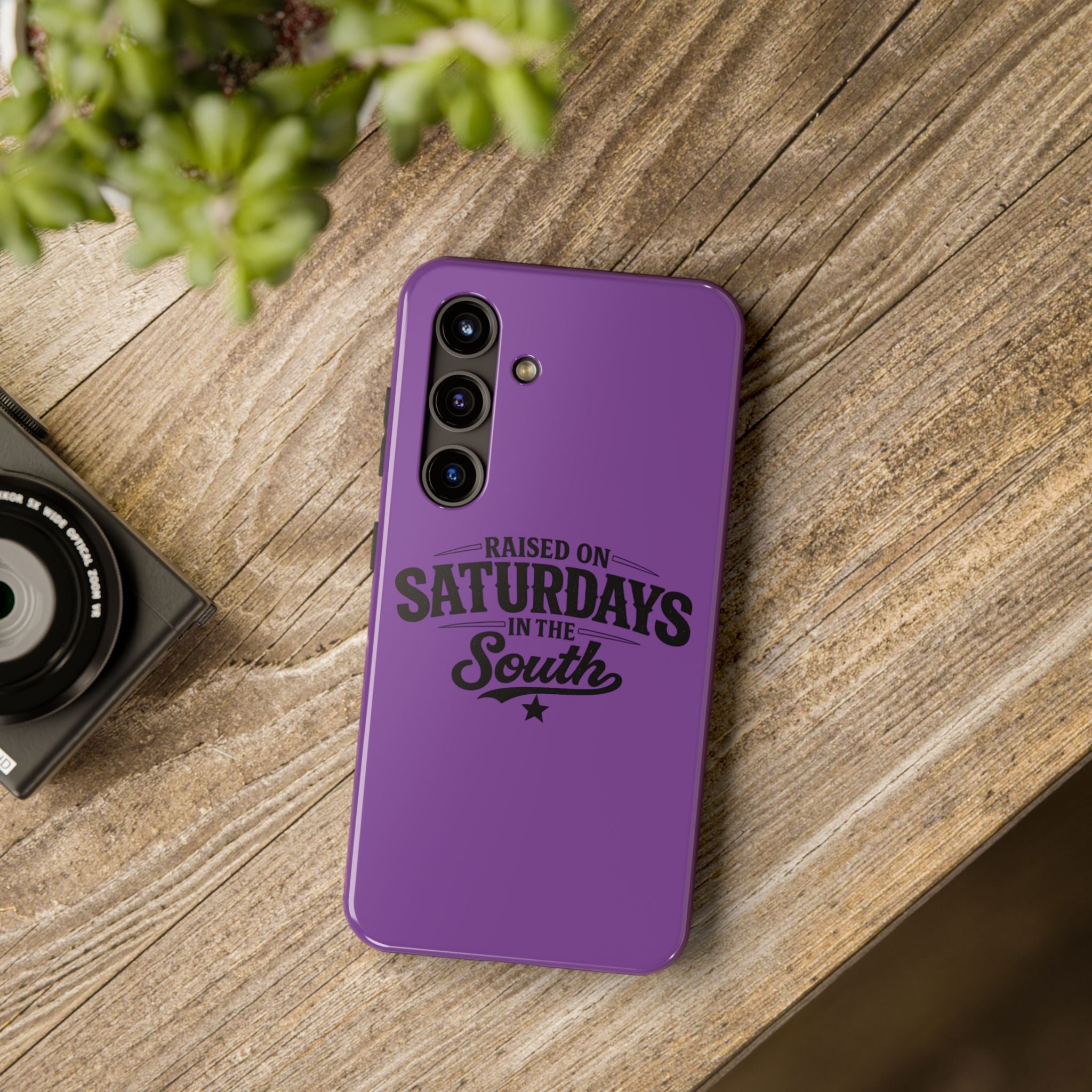 Raised On Saturdays In The South Phone Case-(purple)