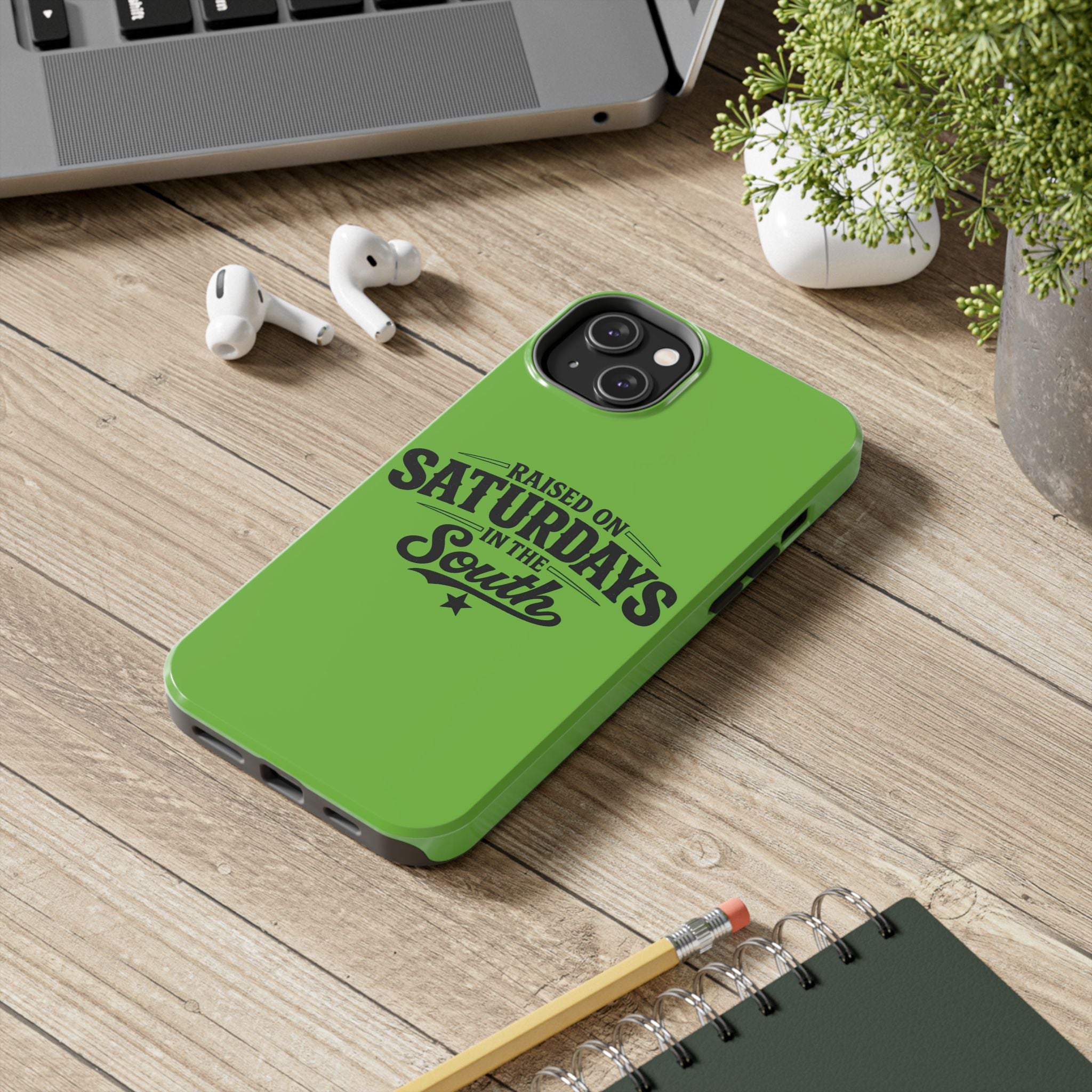 Raised On Saturdays In The South Phone Case-(green)
