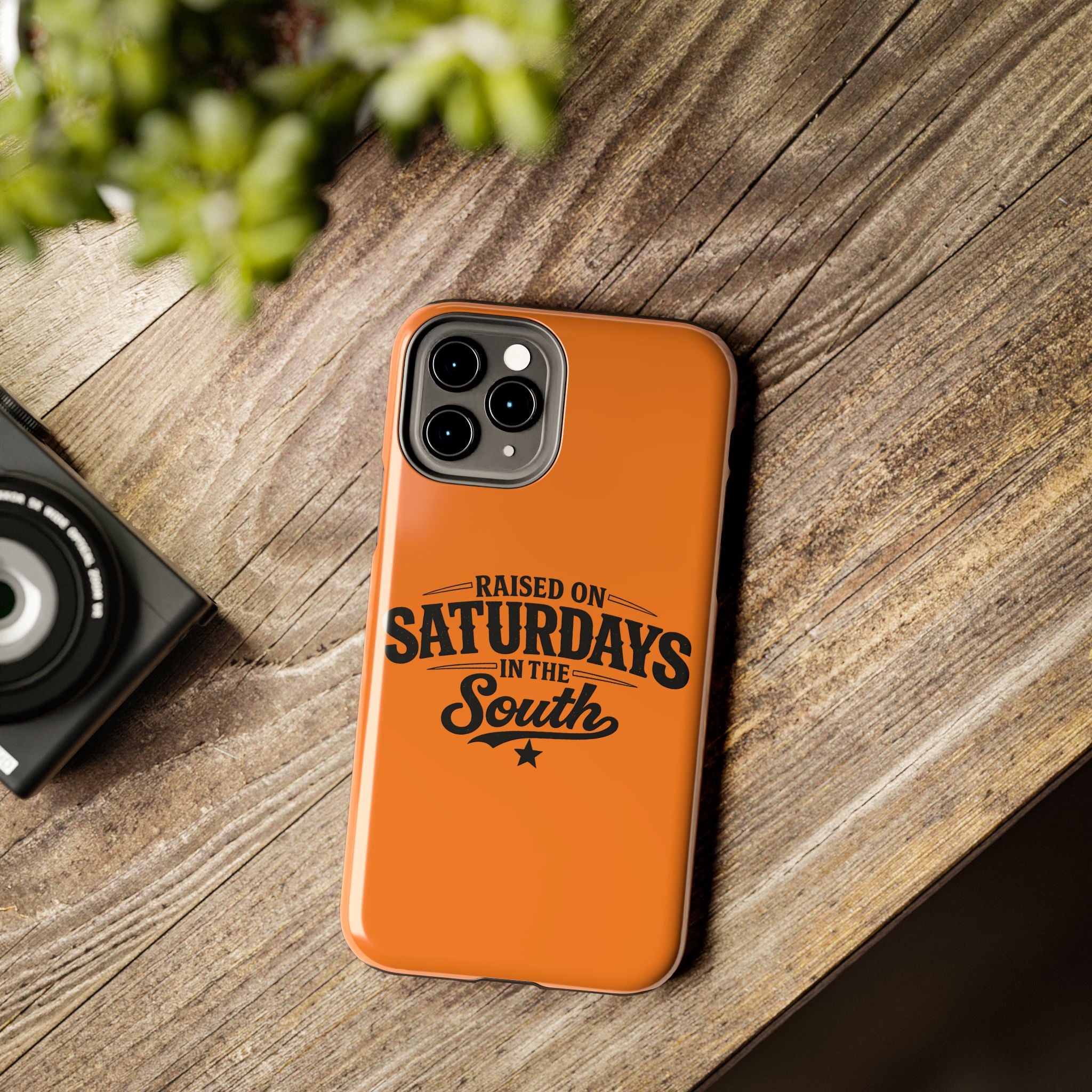 Raised On Saturdays In The South Phone Case-(orange)