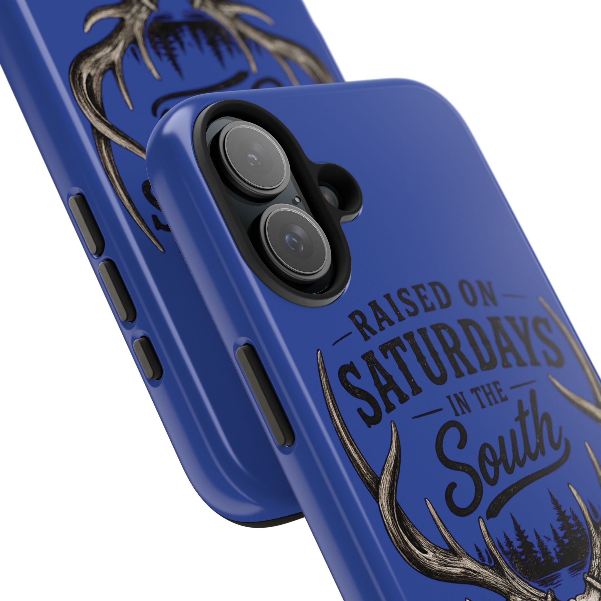 Raised On Saturdays In The South Phone Case - The Spread Runs Deep In The Woods-(blue)
