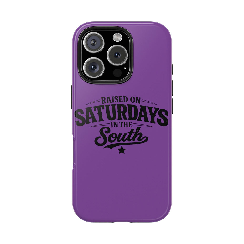 Raised On Saturdays In The South Phone Case-(purple)