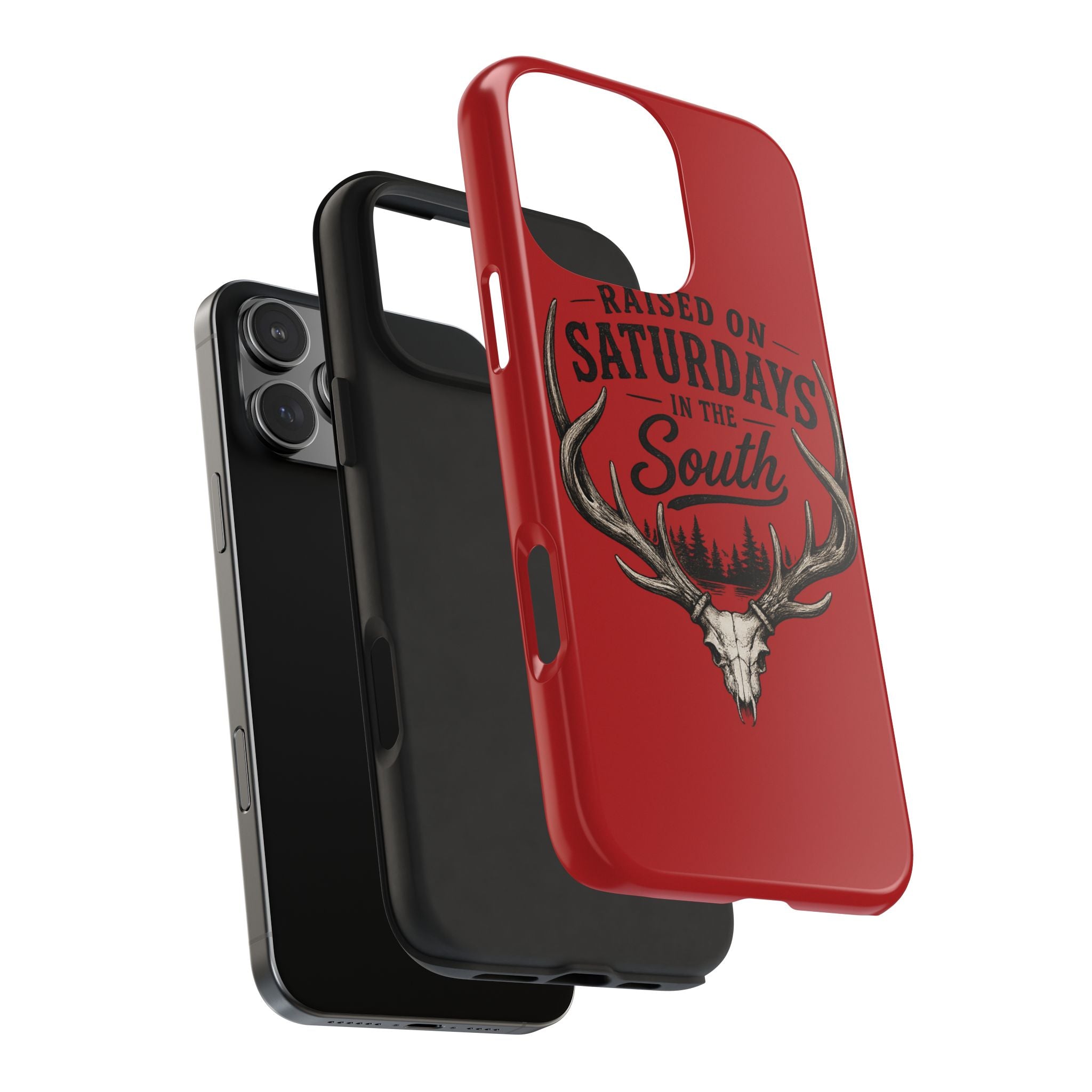 Raised On Saturdays In The South Phone Case-Spread Runs Deep In The Woods-(red)