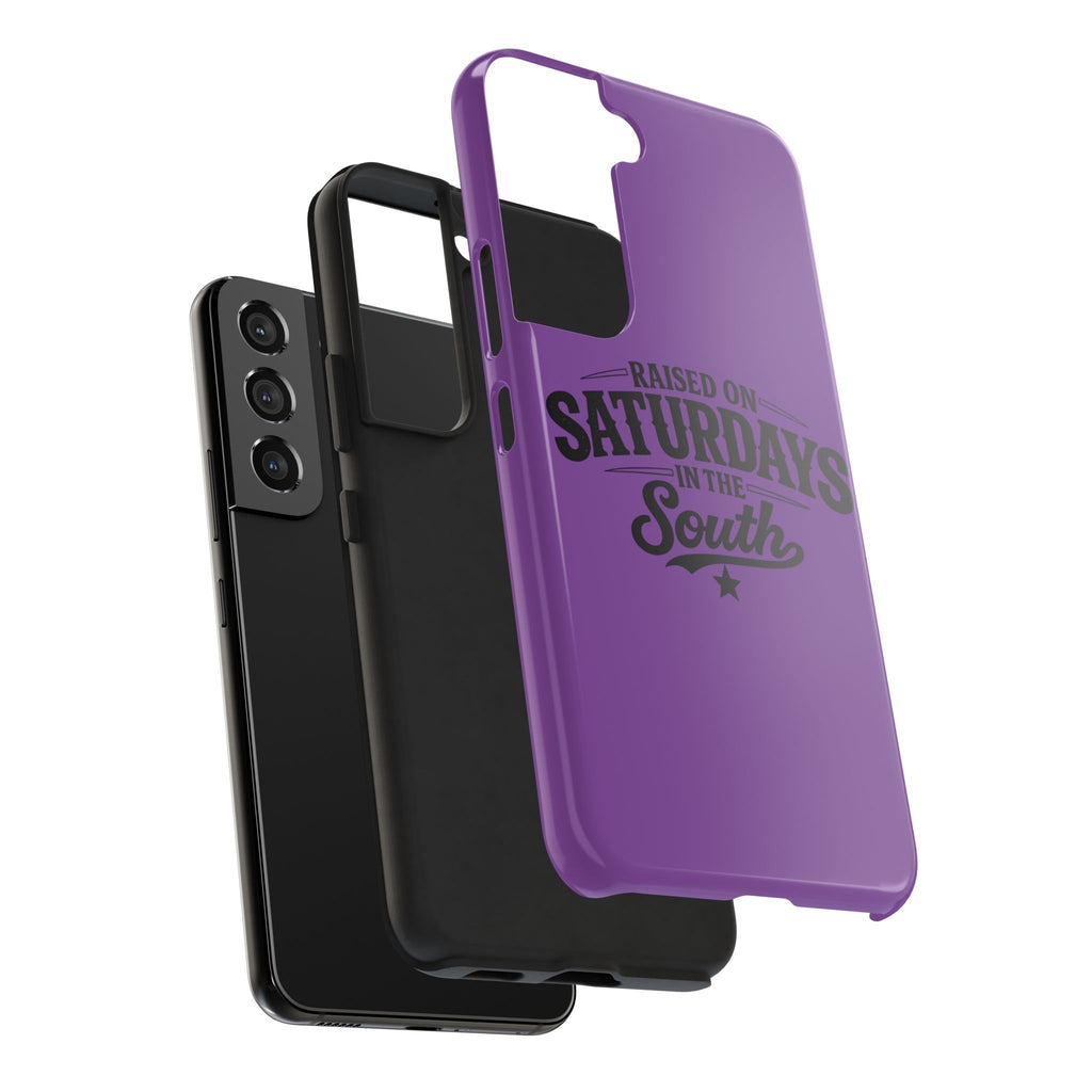 Raised On Saturdays In The South Phone Case-(purple)