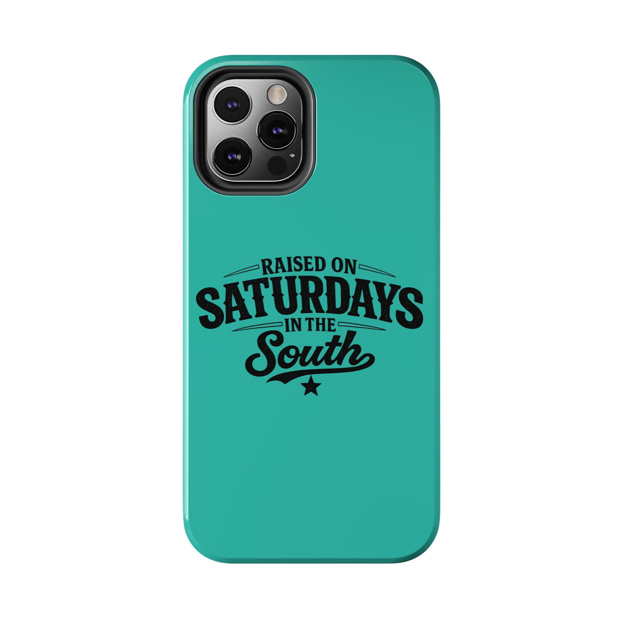 Raised On Saturdays In The South Phone Case-(blue)