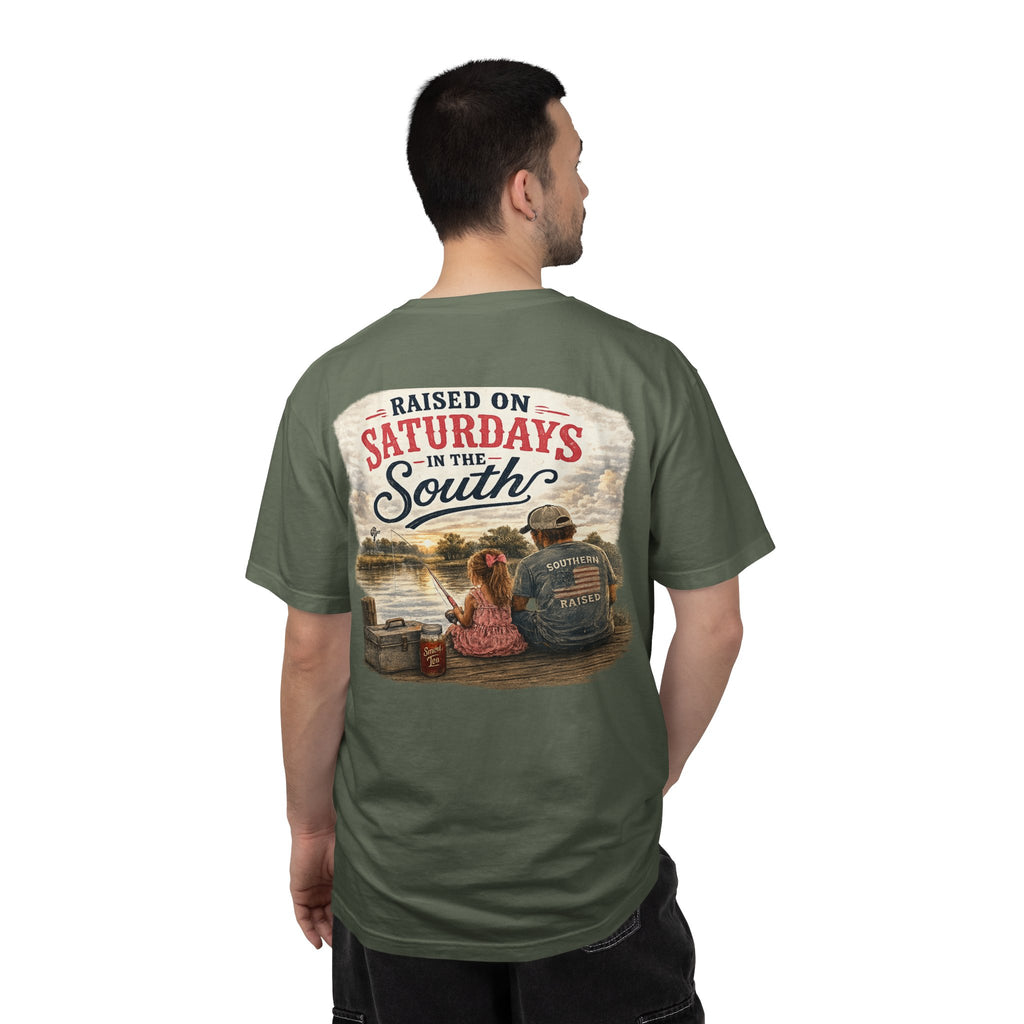Raised On Saturdays In The South-Girl Dad Fishing Buddies-Father's Day Collection