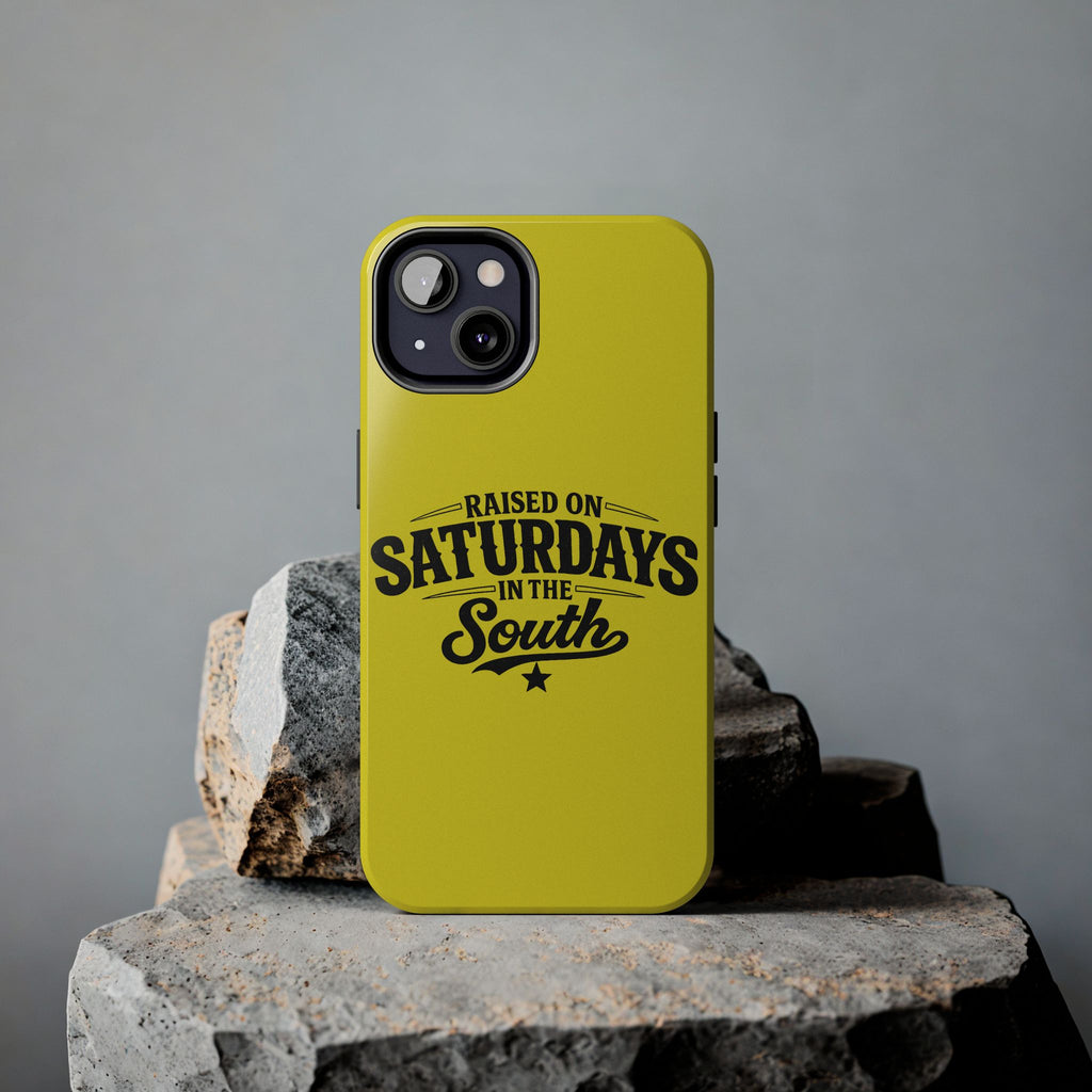 Raised On Saturdays In The South Phone Case-(yellow)