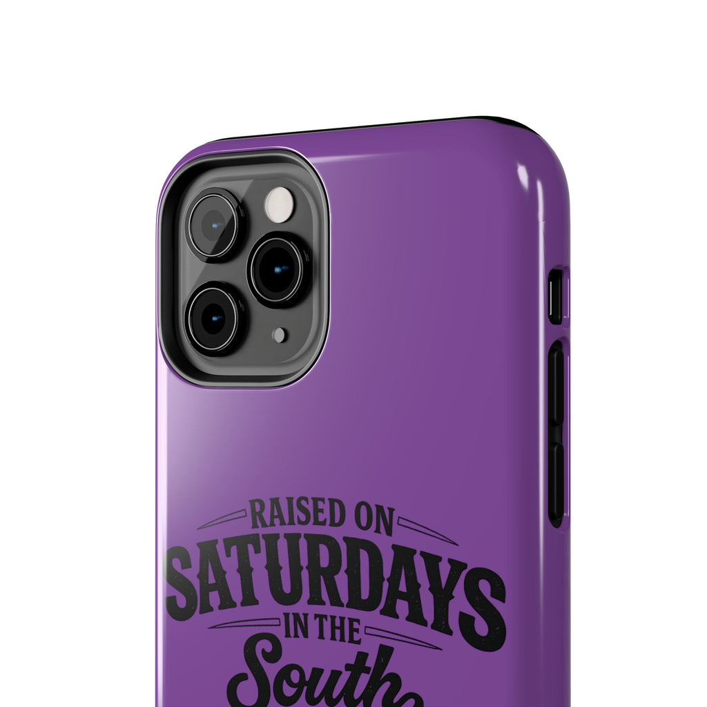 Raised On Saturdays In The South Phone Case-(purple)