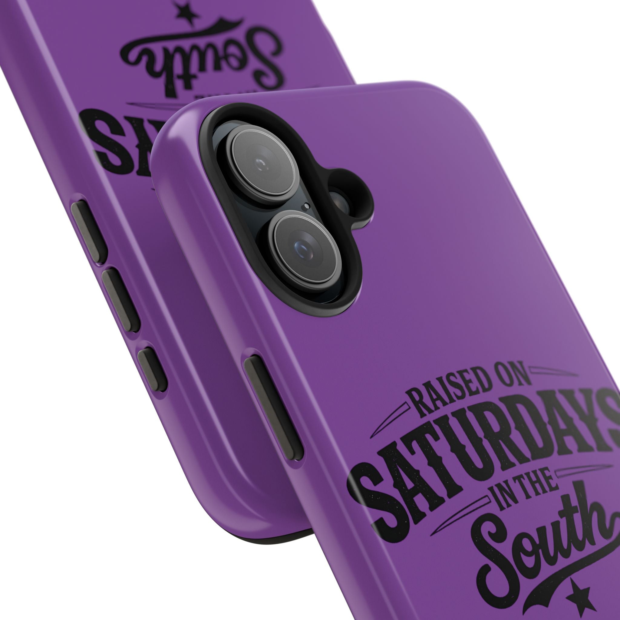 Raised On Saturdays In The South Phone Case-(purple)