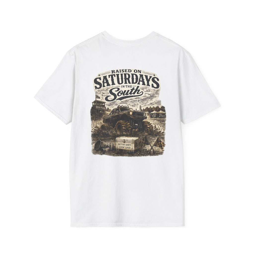 Raised On Saturdays In The South Vintage T-Shirt- Mud Park Saturdays