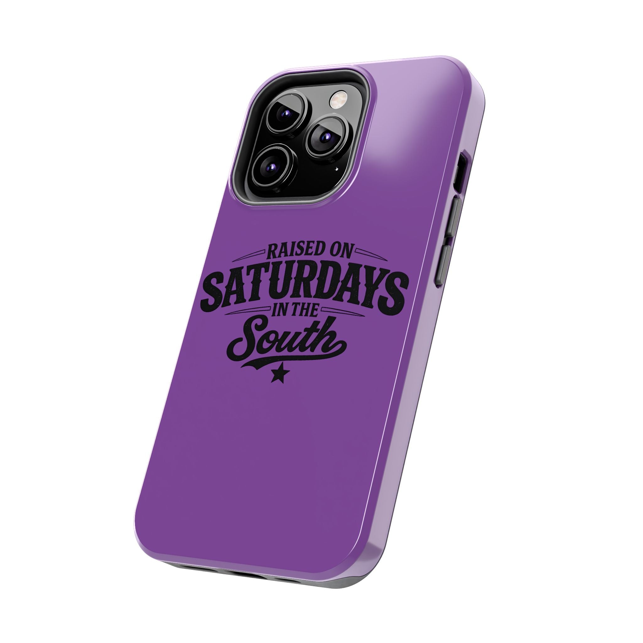 Raised On Saturdays In The South Phone Case-(purple)