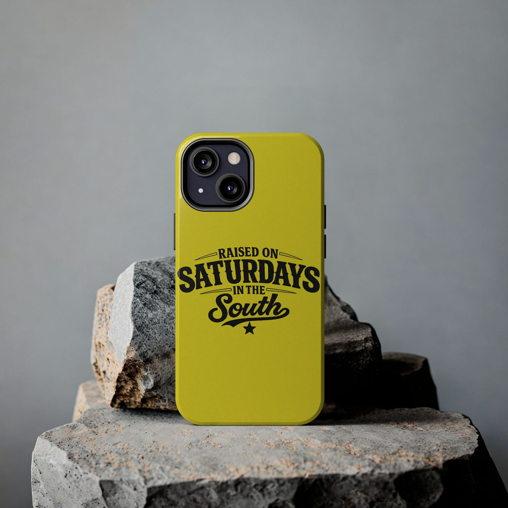 Raised On Saturdays In The South Phone Case-(yellow)