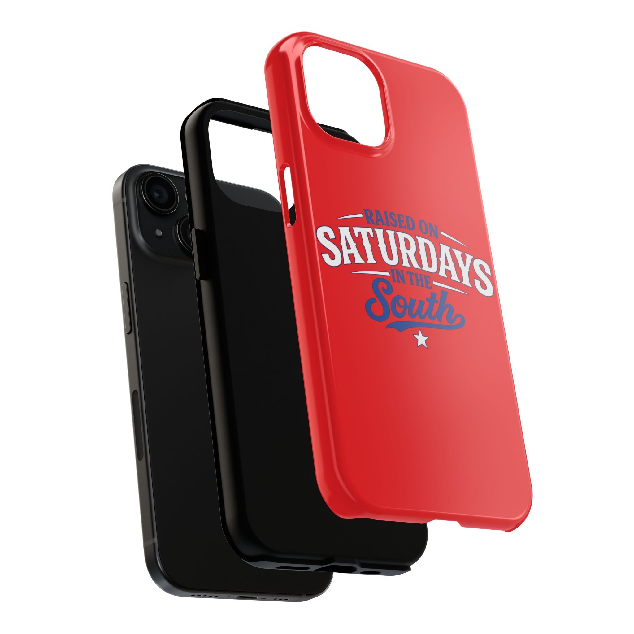 Raised On Saturdays In The South Phone Case-(red)