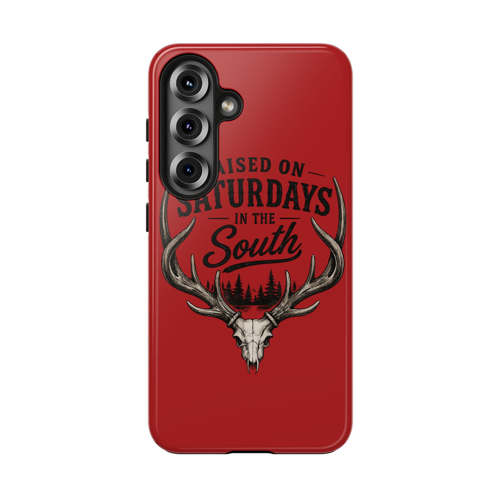 Raised On Saturdays In The South Phone Case-Spread Runs Deep In The Woods-(red)
