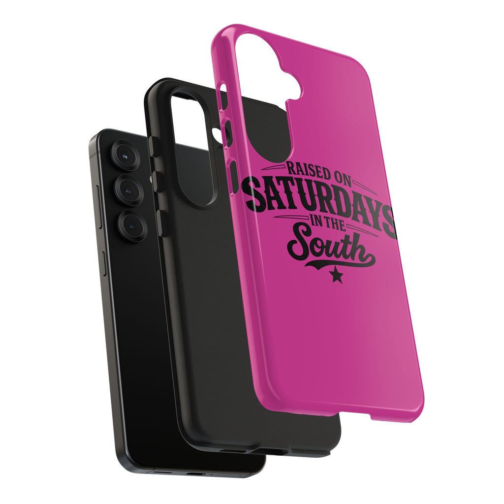 Raised On Saturdays In The South Phone Case-(pink)