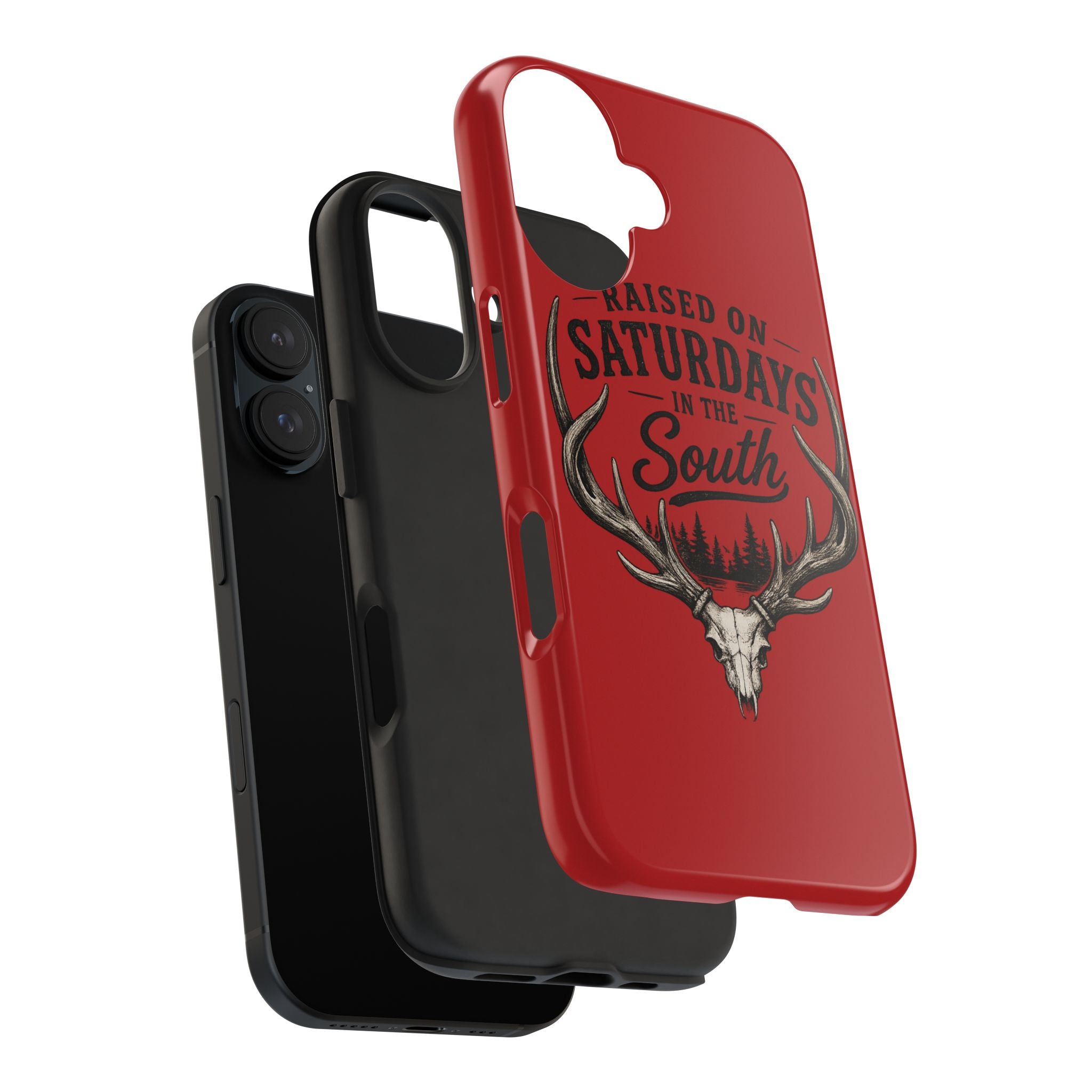 Raised On Saturdays In The South Phone Case-Spread Runs Deep In The Woods-(red)